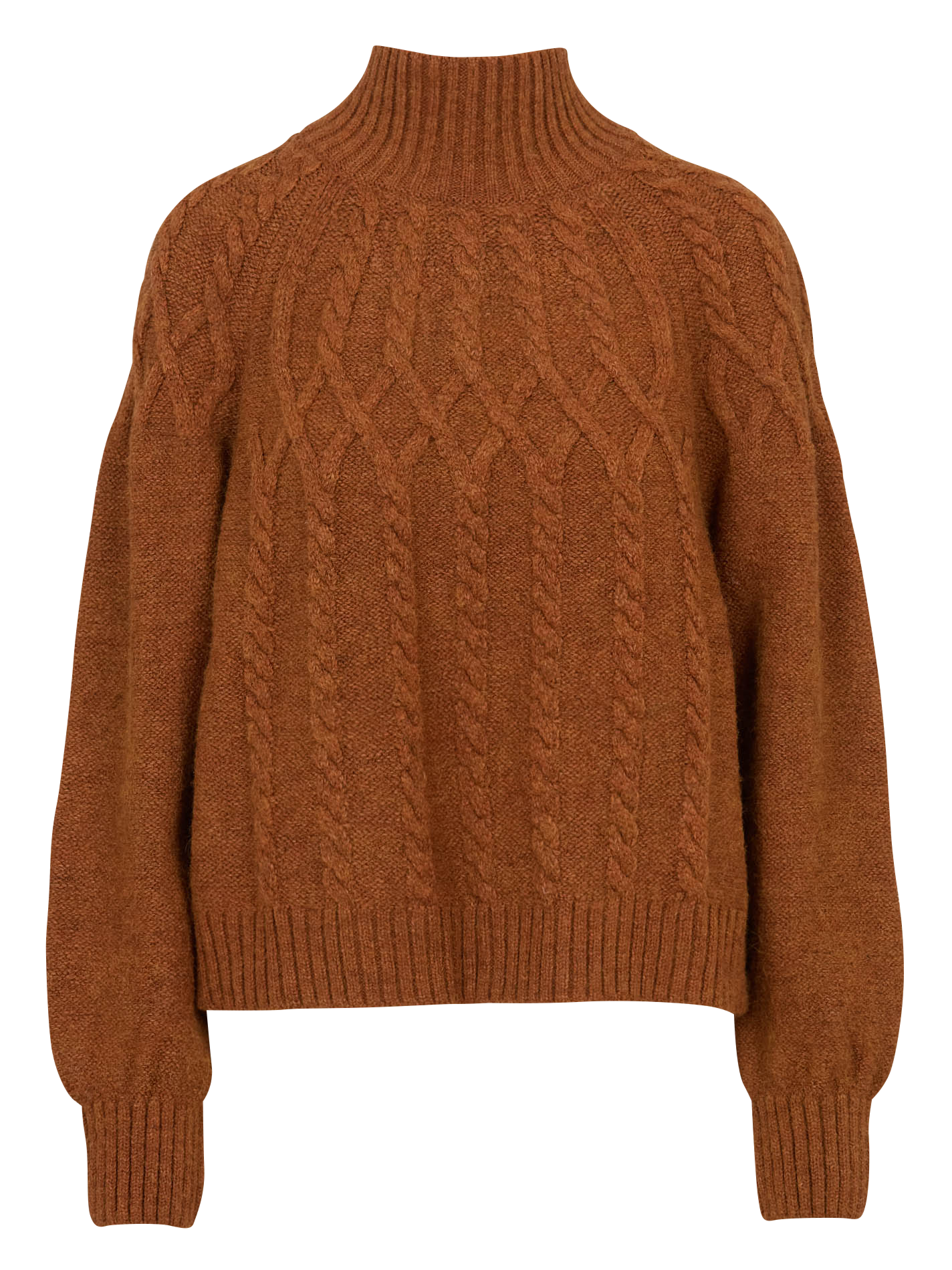 Maglione oversize a collo alto I CODE Marrone