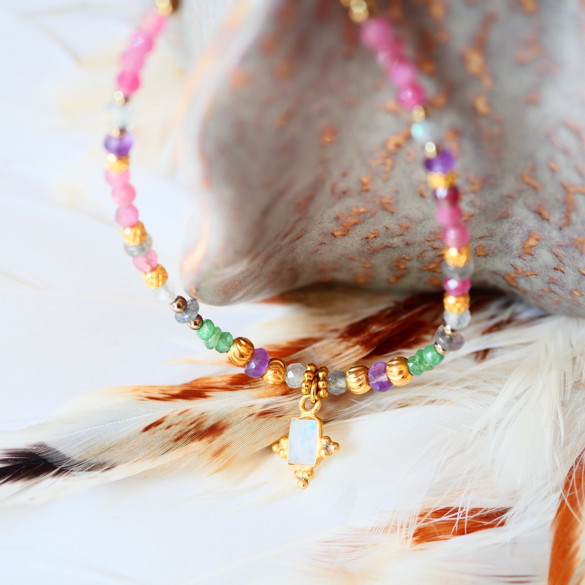 Tourmaline bracelet GINANDGER Pink