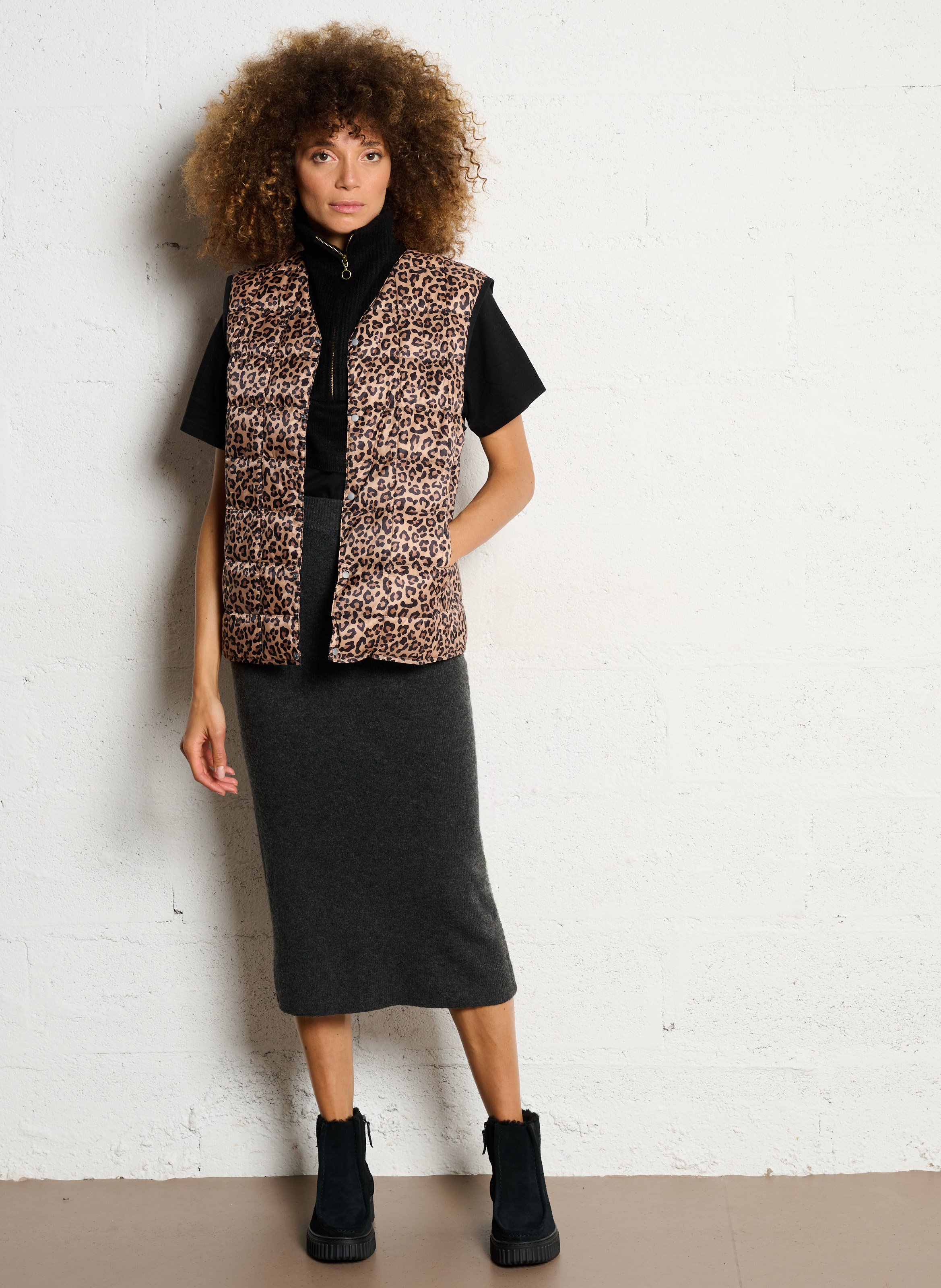 Halblanger Strickrock THE KORNER Silber