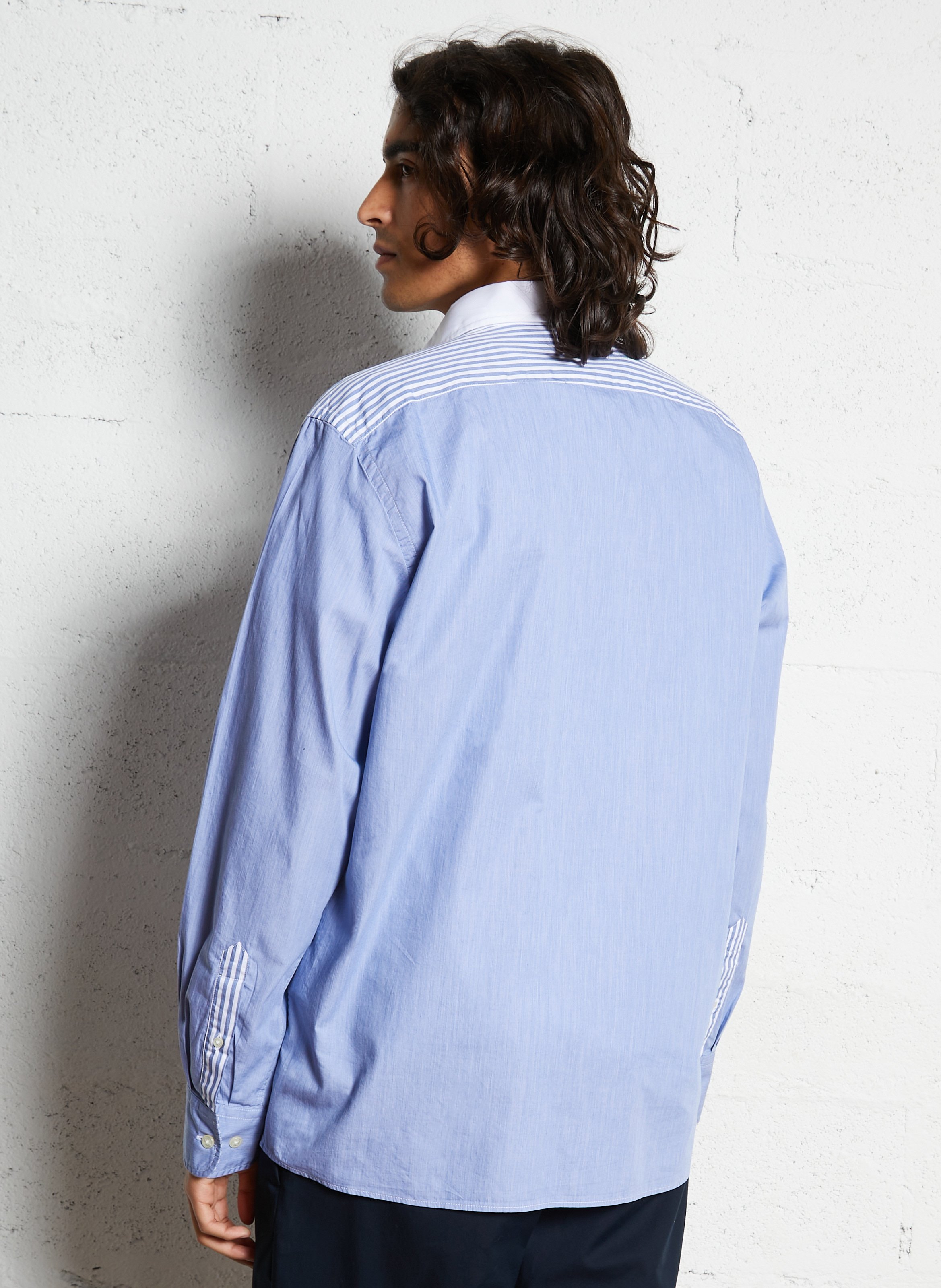 Straight cotton shirt FACONNABLE Blue