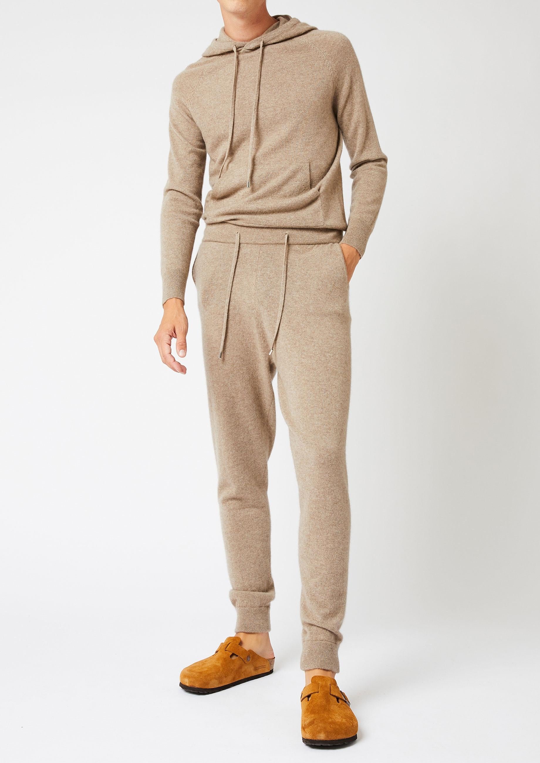 Pantalon jogging homme en cachemire 2 fils RODIER Marron