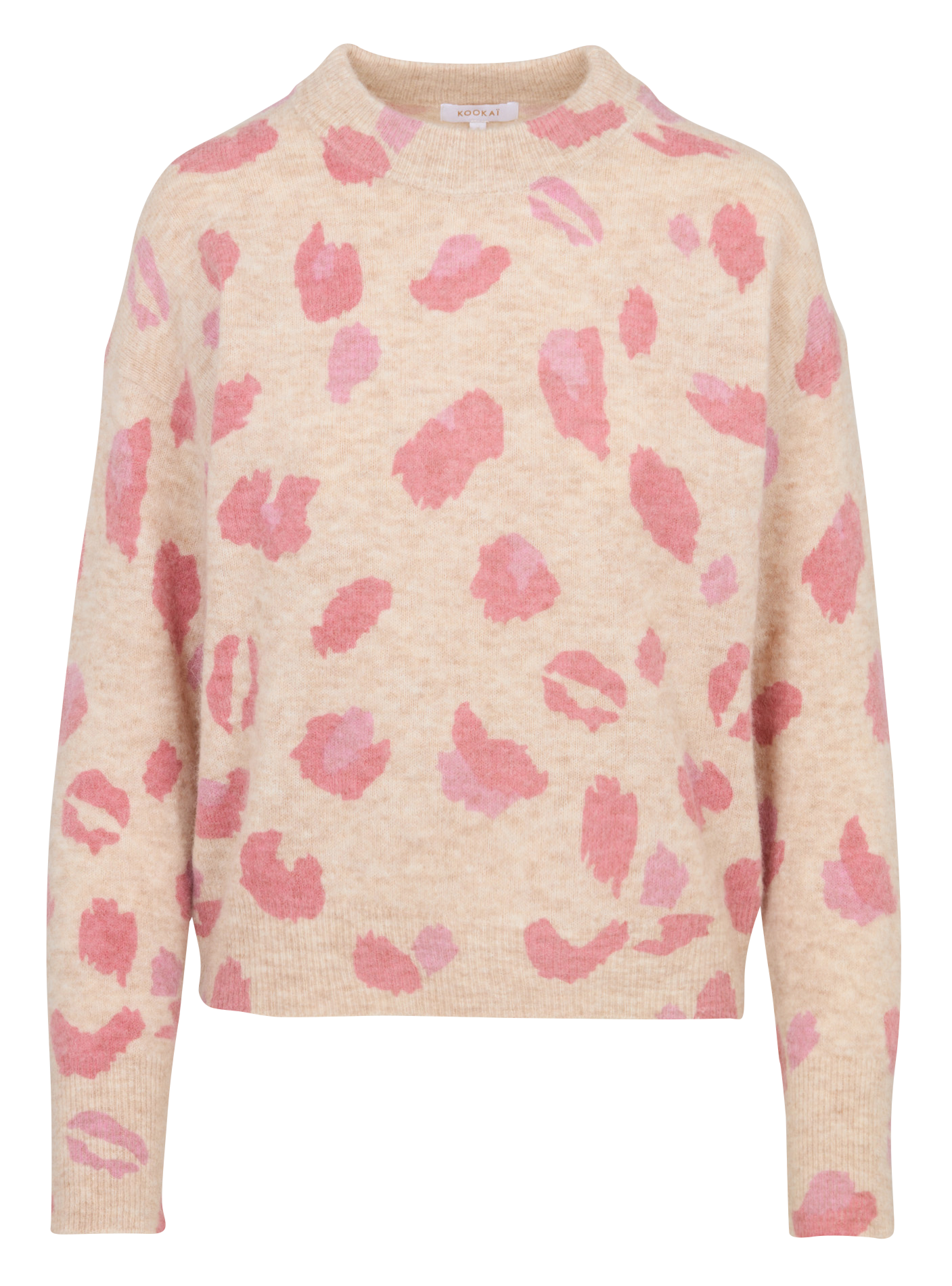 Pull imprimé en laine mélangée KOOKAI Beige