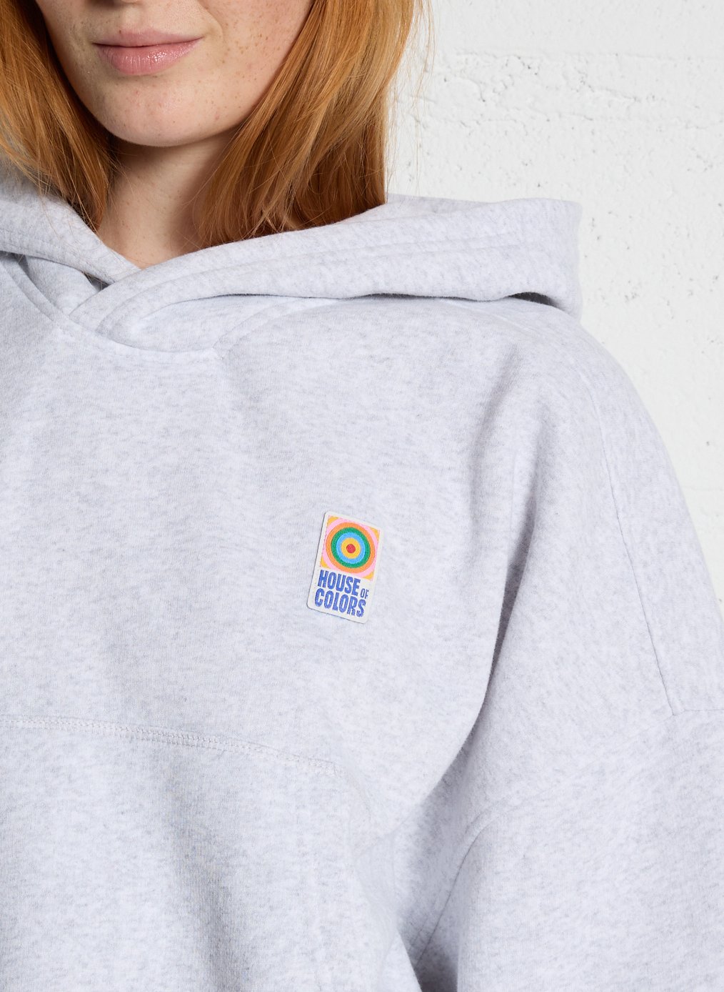 Oversized knitted hoodie sweatshirt AMERICAN VINTAGE Grey