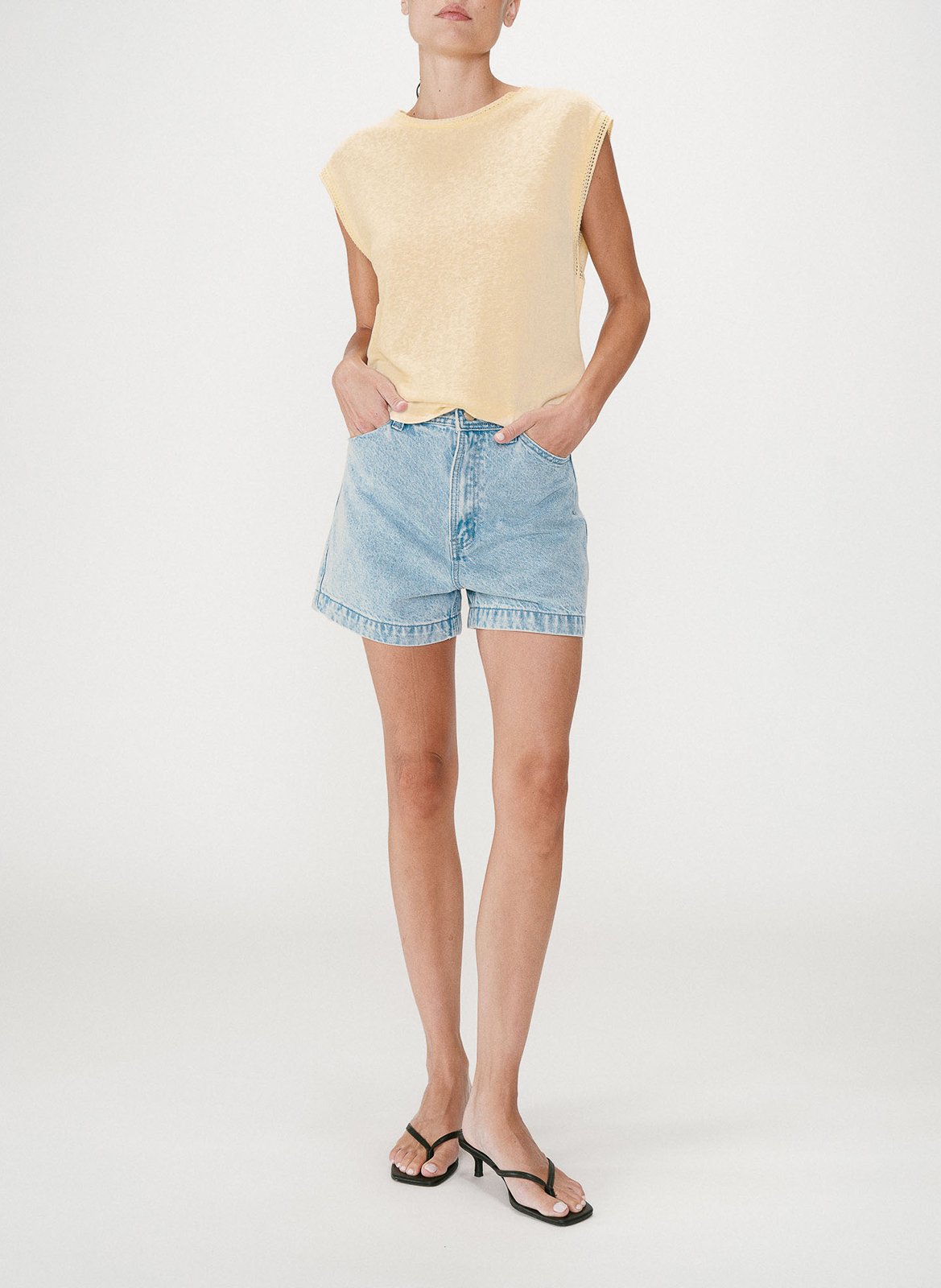 Gestreept T-shirt in marinelook met lange mouwen GRACE ET MILA Geel