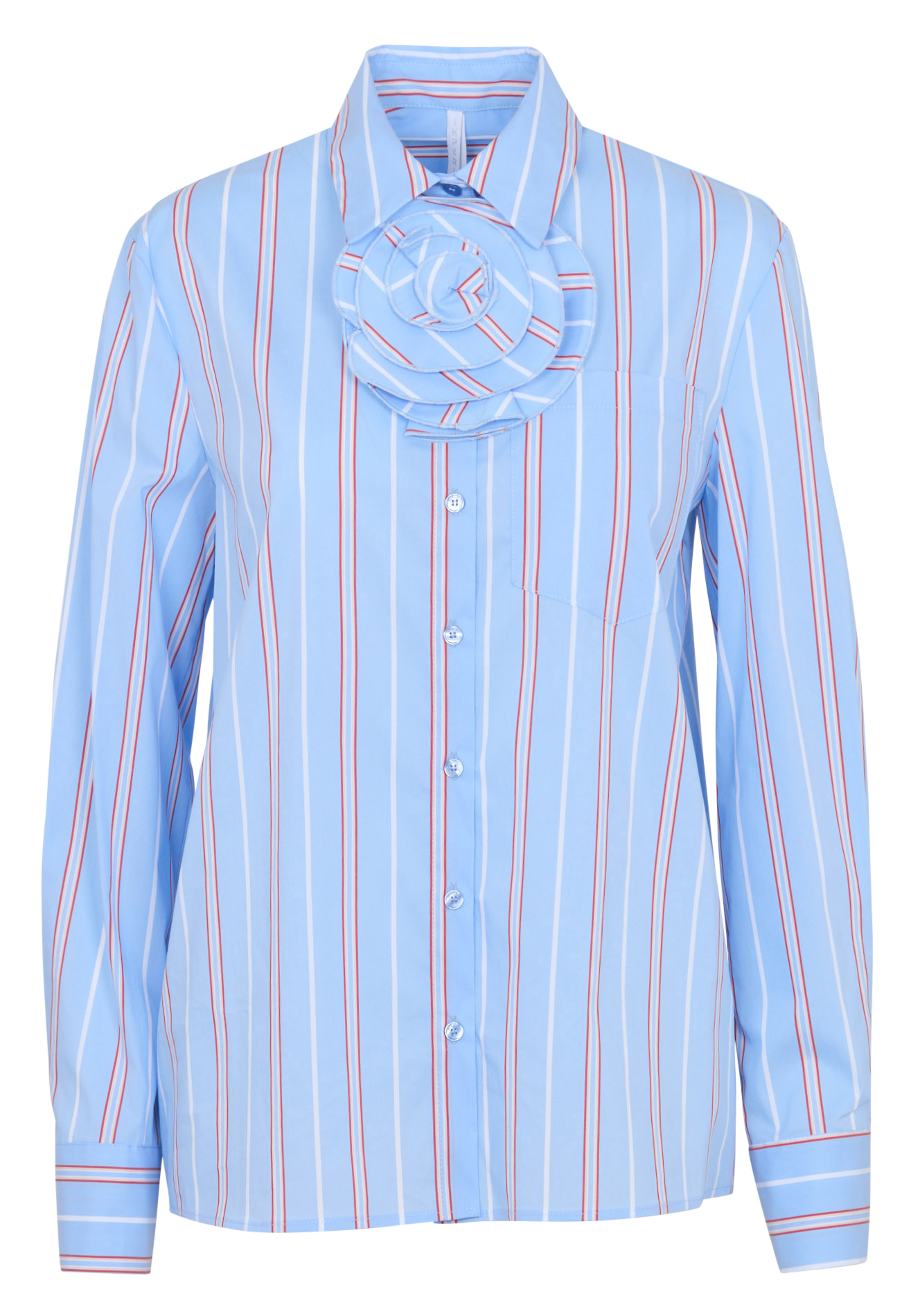 Oversize cotton-blend shirt IMPERIAL Blue