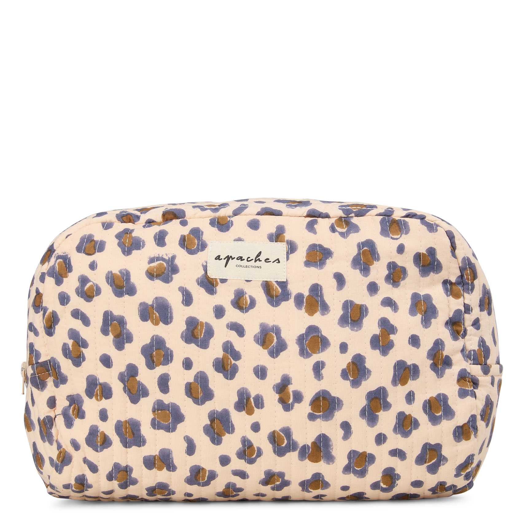 Trousse de toilette imprimée en coton APACHES COLLECTIONS Beige