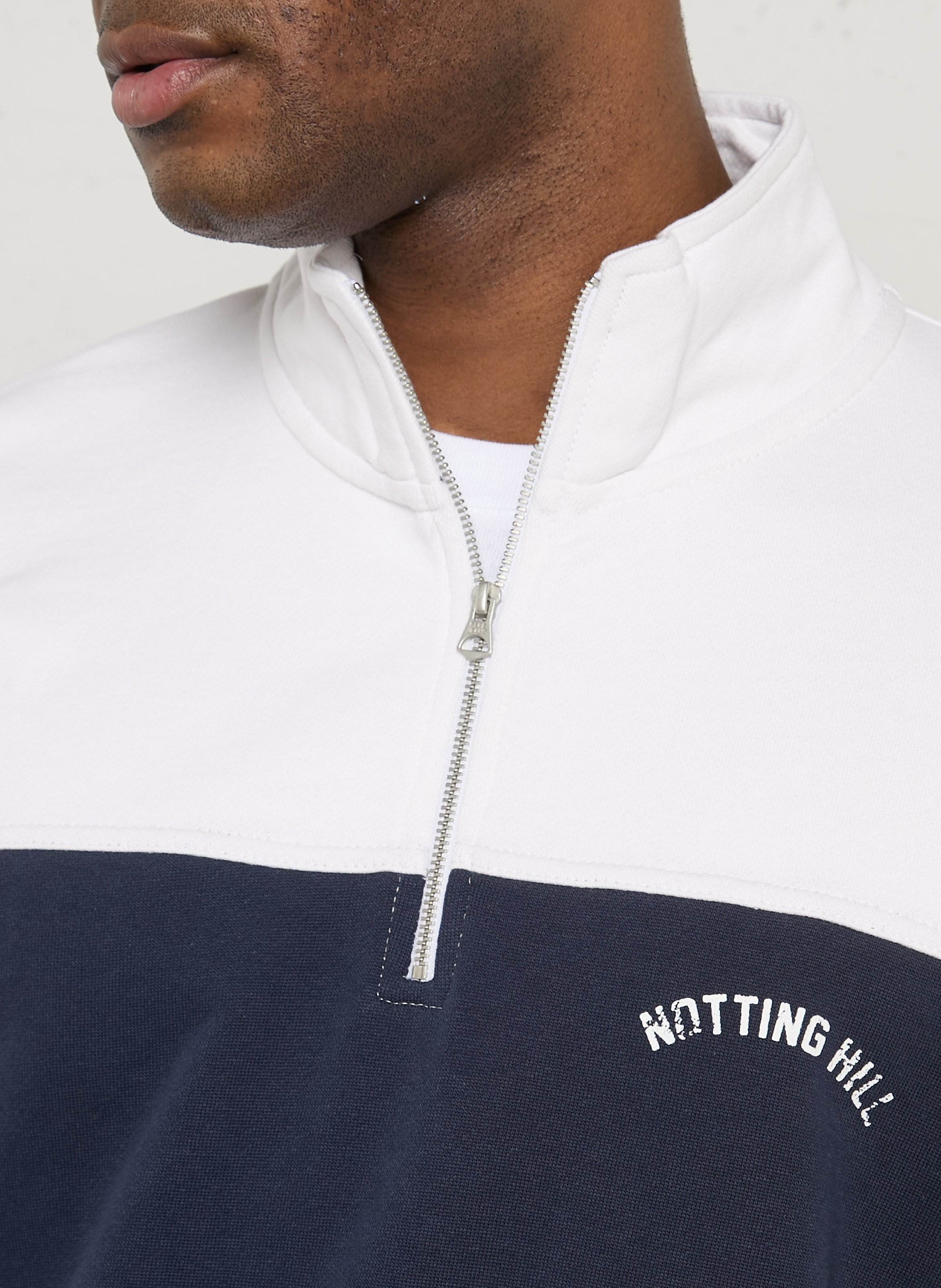 Sweat droit col montant en coton PEPE JEANS Bleu
