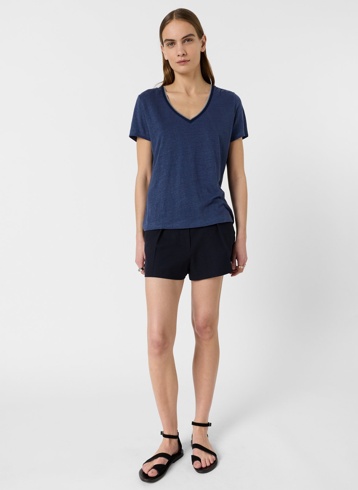 Tee-shirt droit en lin uni GERARD DAREL Blau