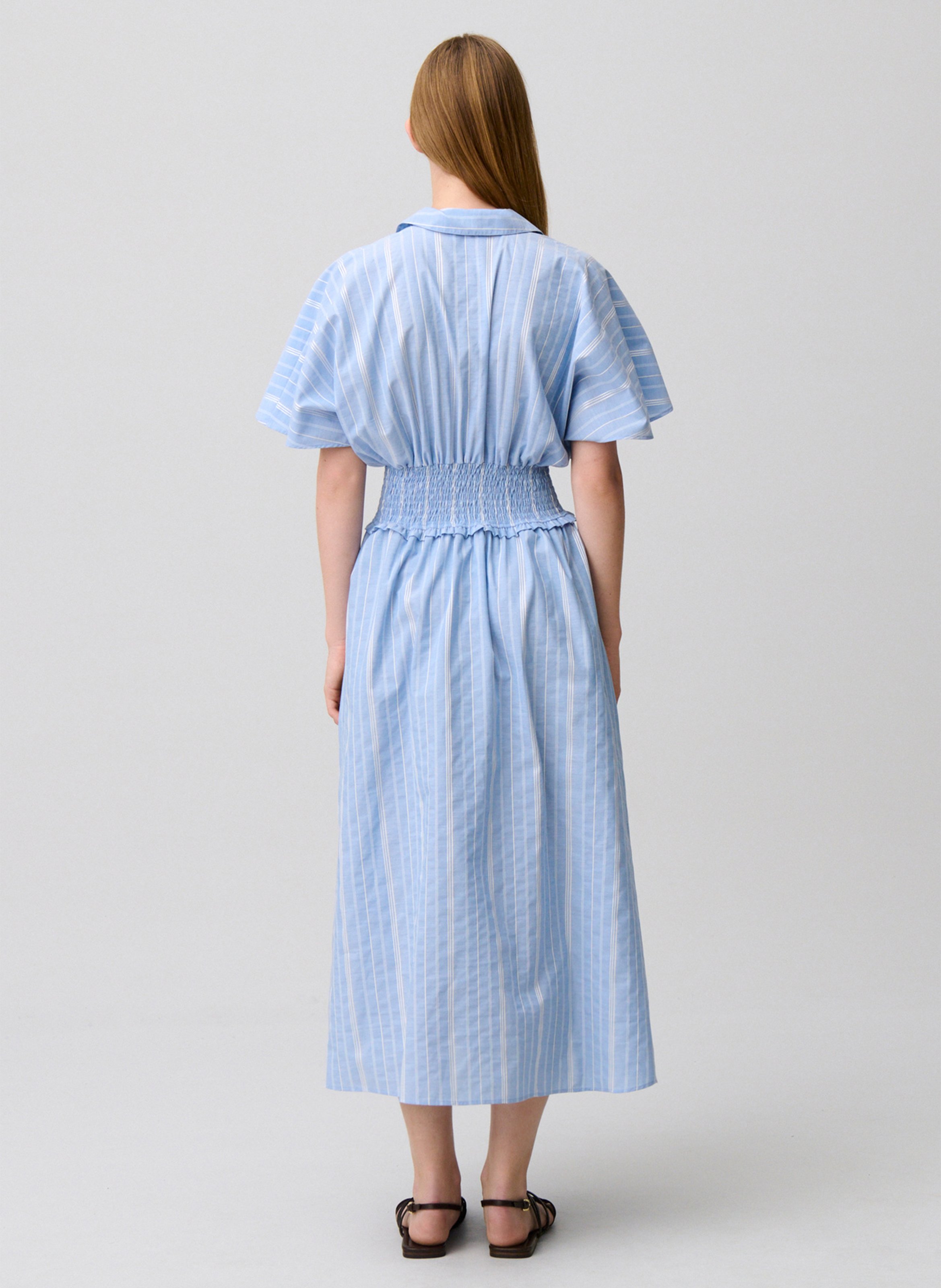 Robe longue col V à rayures CLAUDIE PIERLOT Multicolore