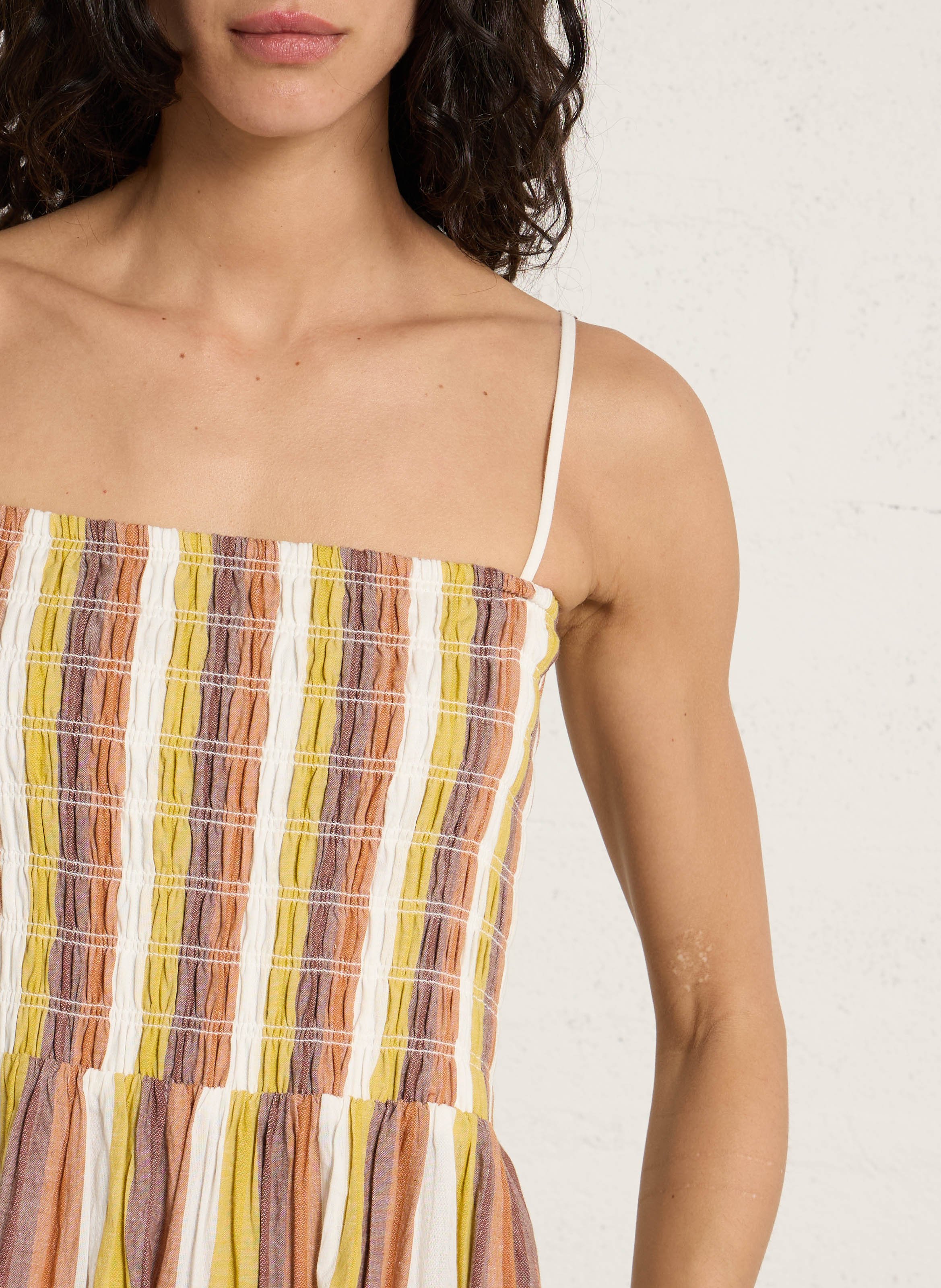 Gestreiftes Midikleid PETITE MENDIGOTE Grun