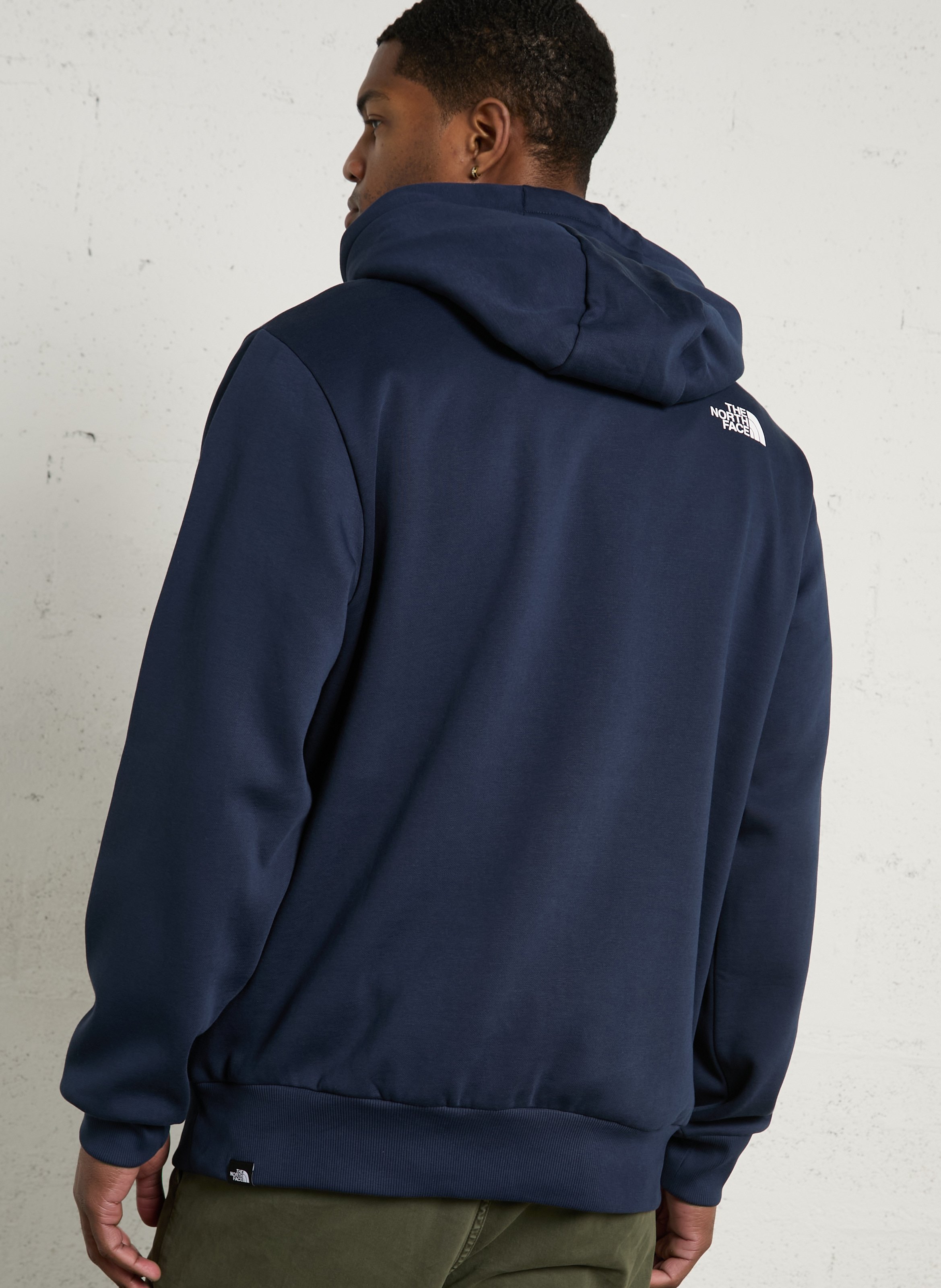 Bedruckter Kapuzenpullover aus Baumwollmischung THE NORTH FACE Blau