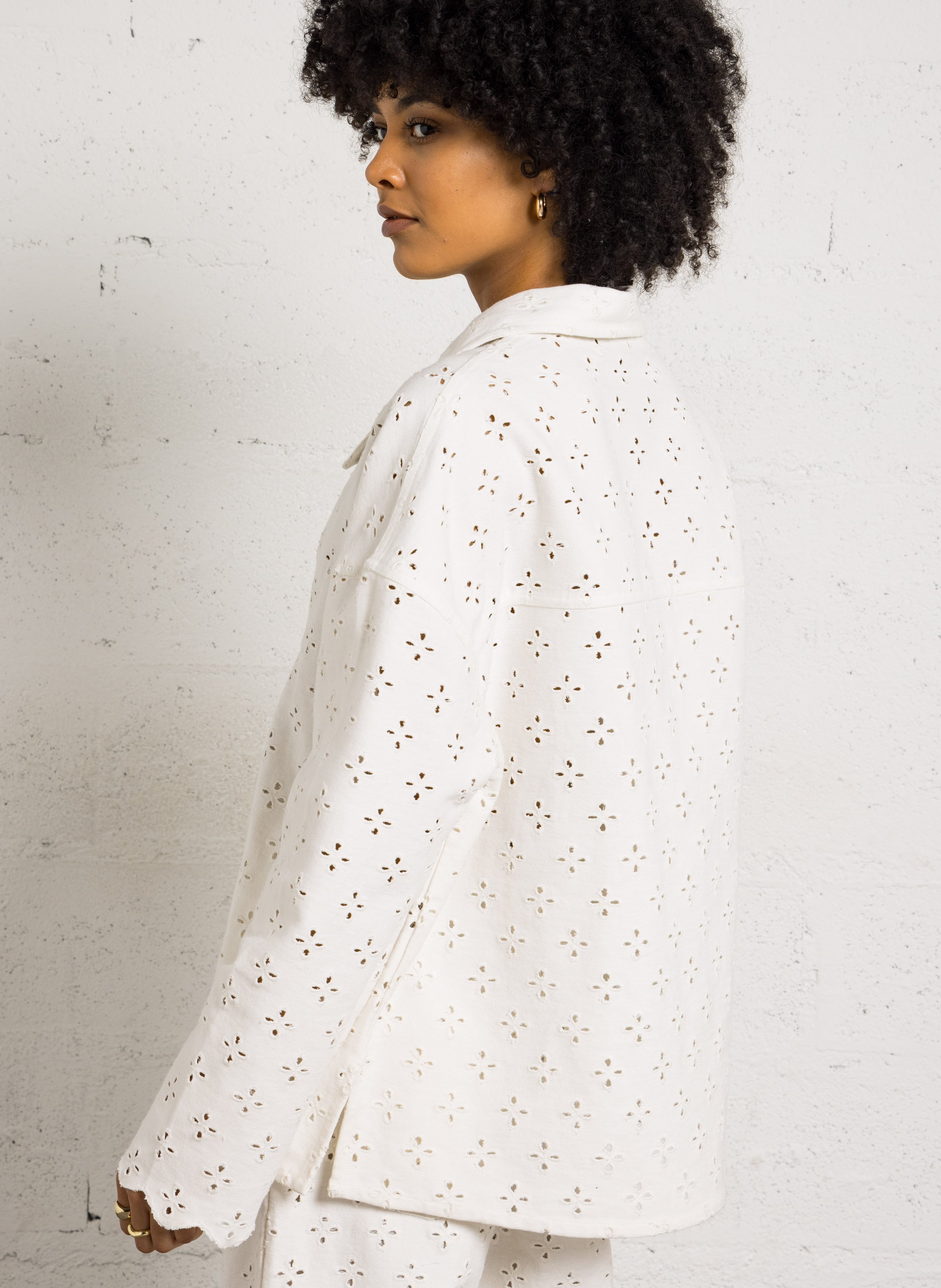Blouse col classique en coton THE NEW SOCIETY Blanc