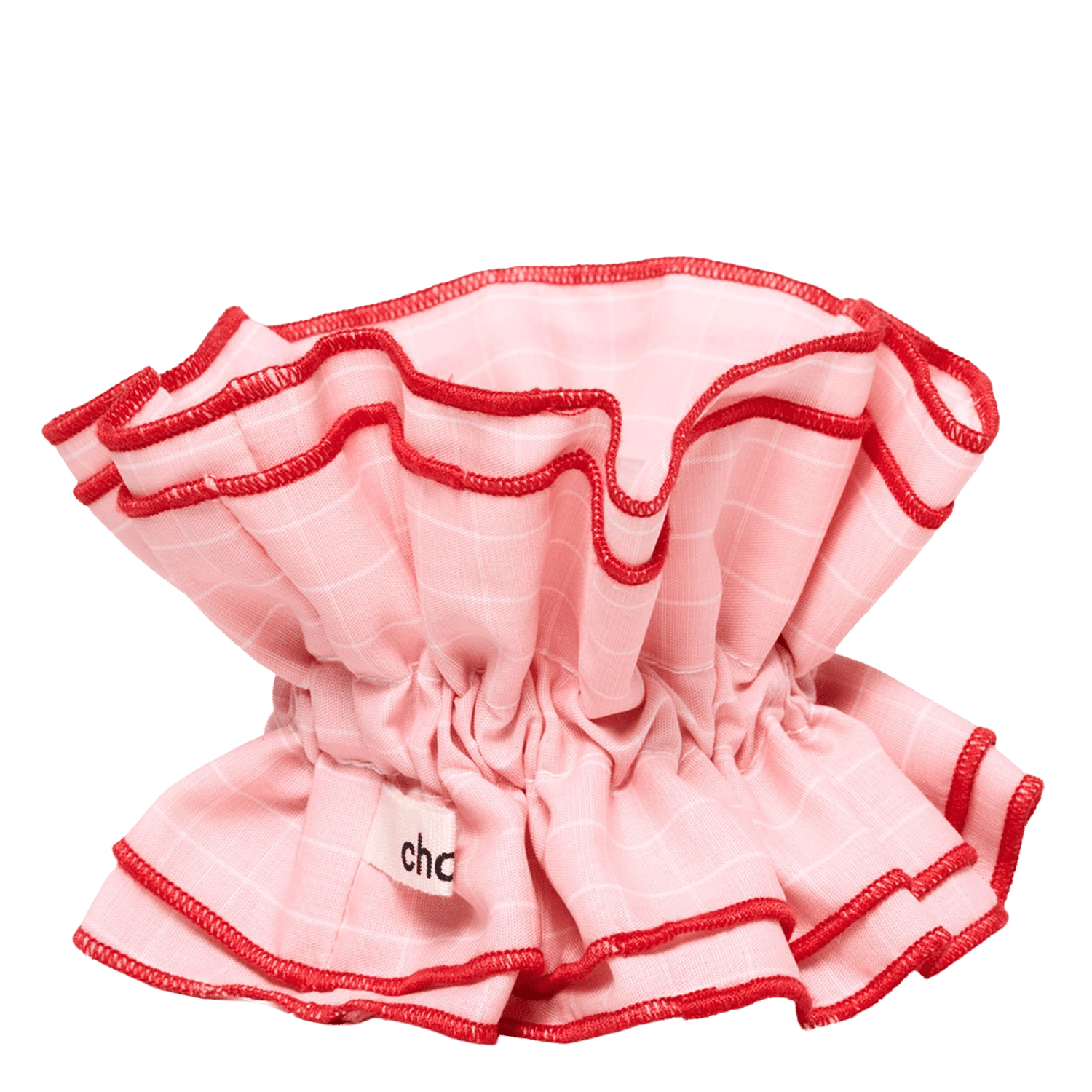 Maxi checked scrunchie CHOU AU CARRE Pink
