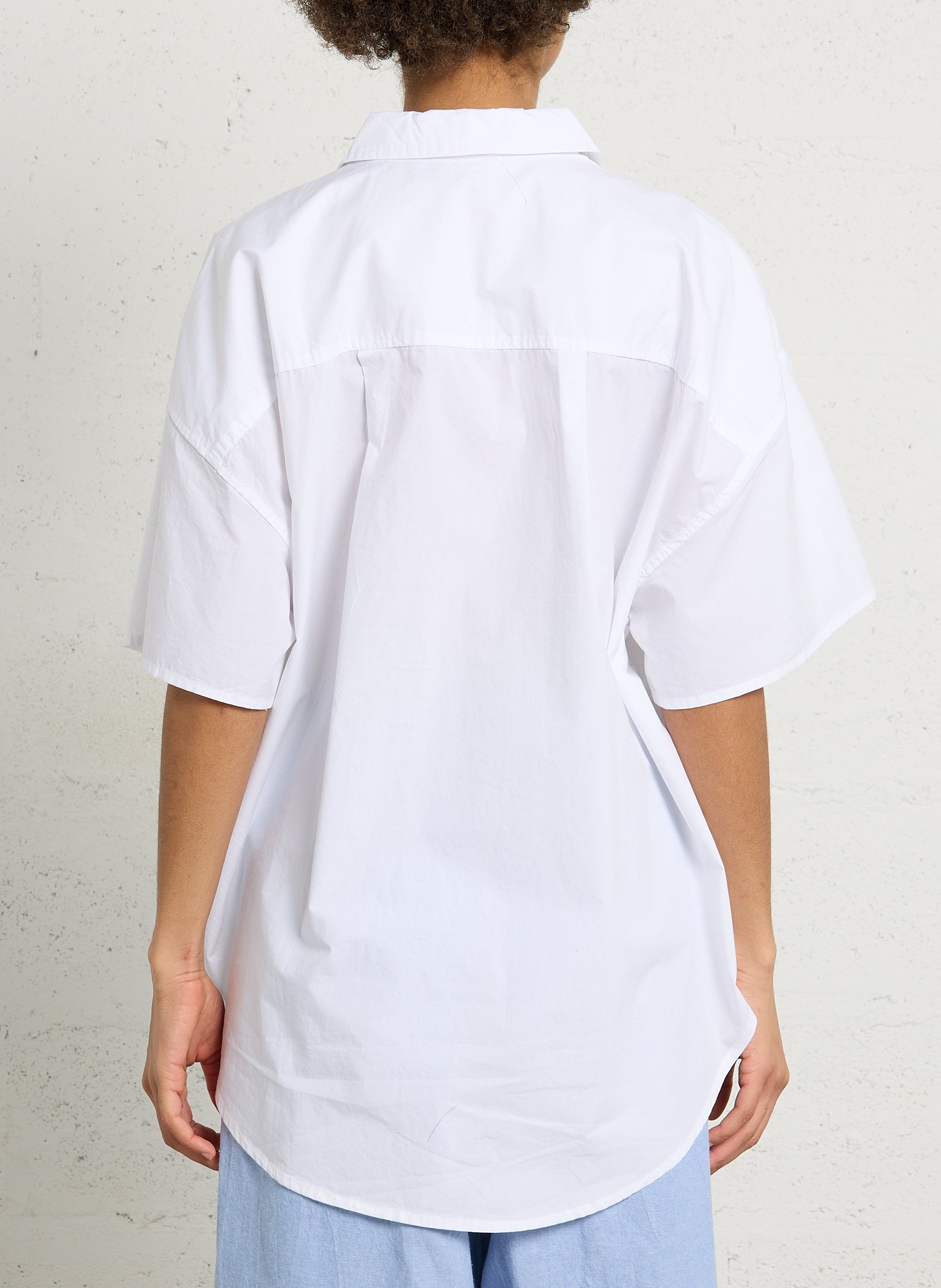 Chemise col classique en coton AMERICAN VINTAGE Blanc