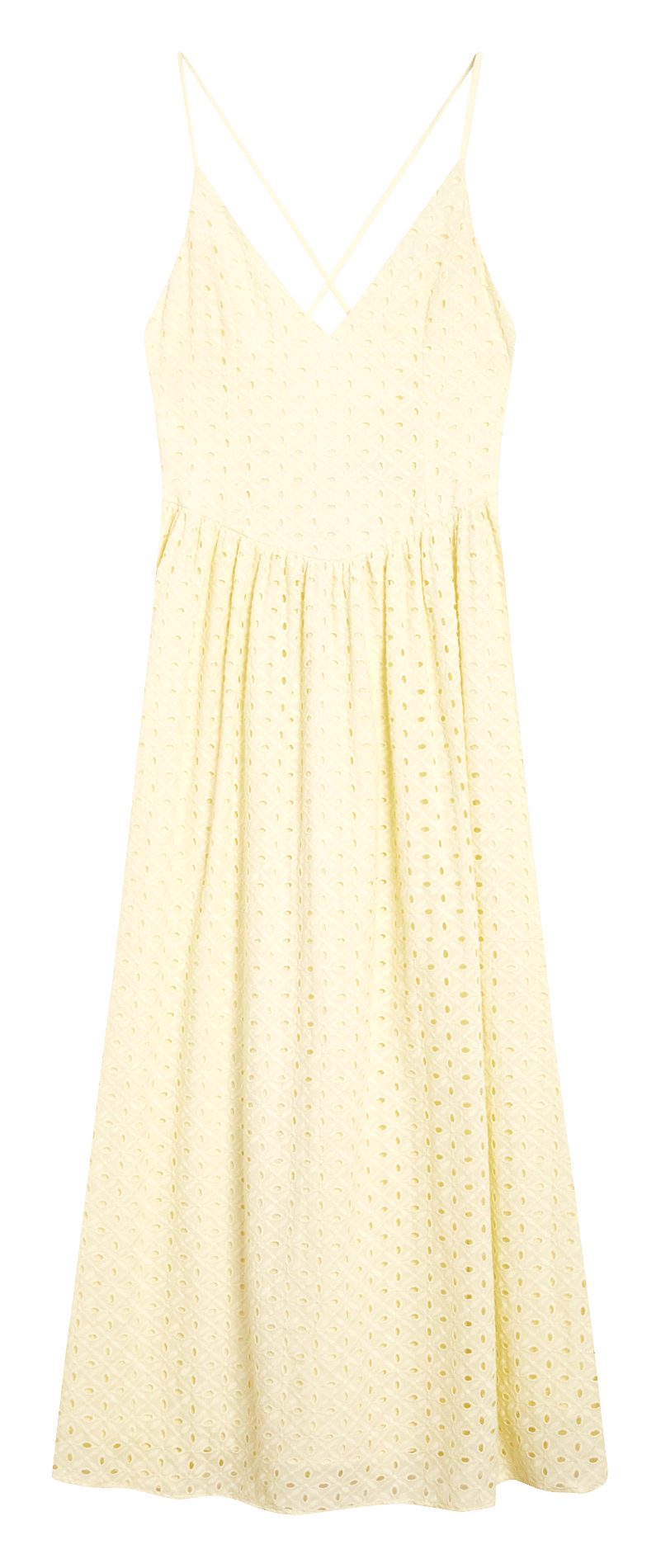 Langes Baumwollkleid mit V-Ausschnitt GRACE ET MILA Gelb