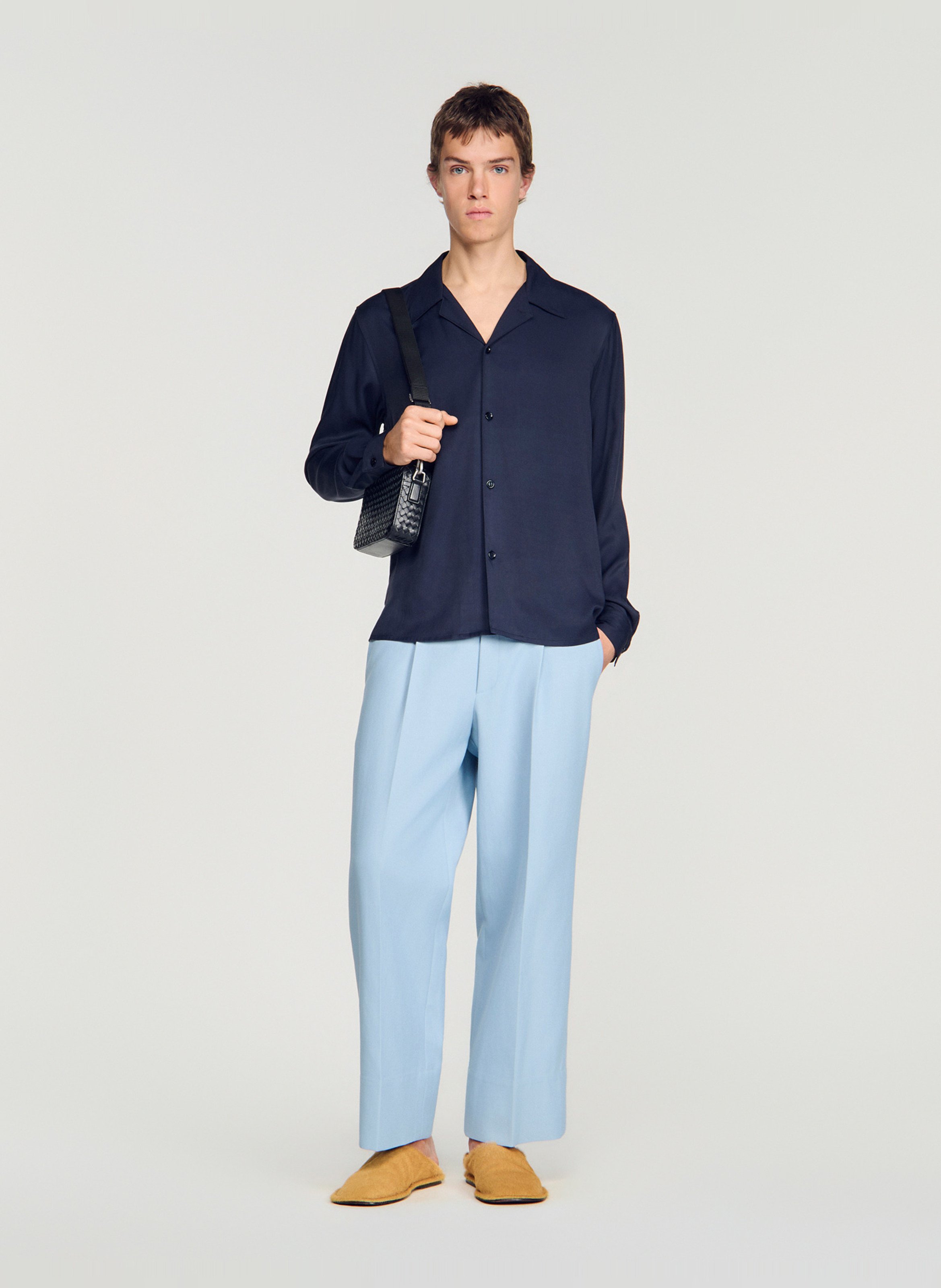 Soepelvallende regular-fit blouse SANDRO Blauw