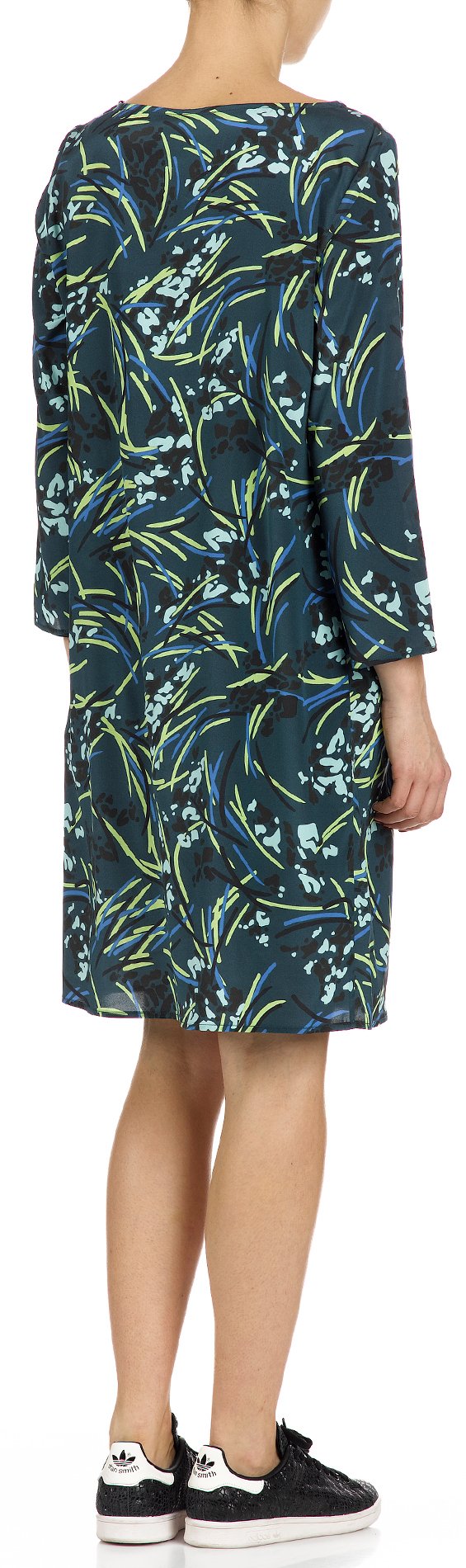 Stretch printed silk dress ATTIC AND BARN Green