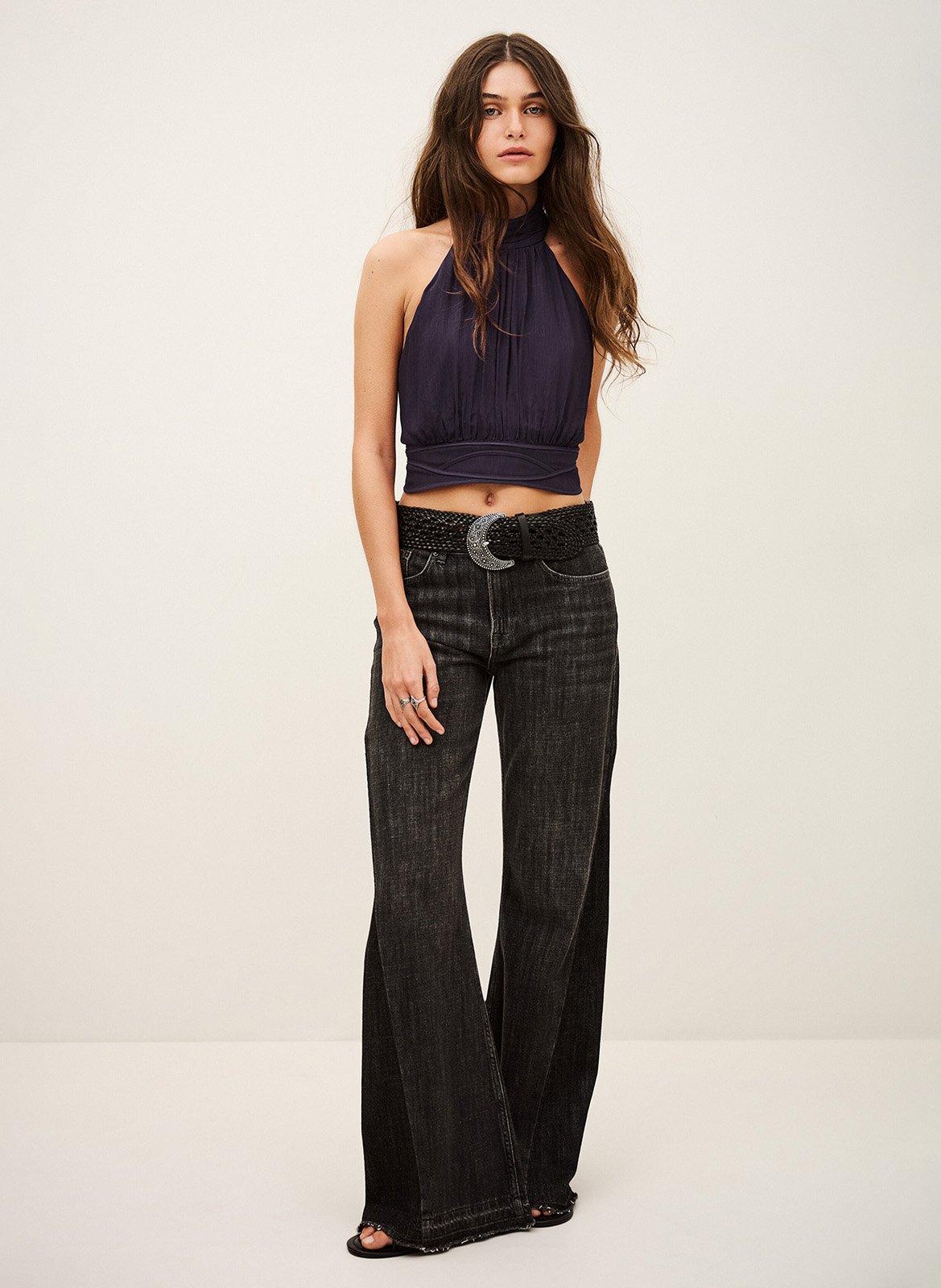 Straight high-neck top BA&SH Purple