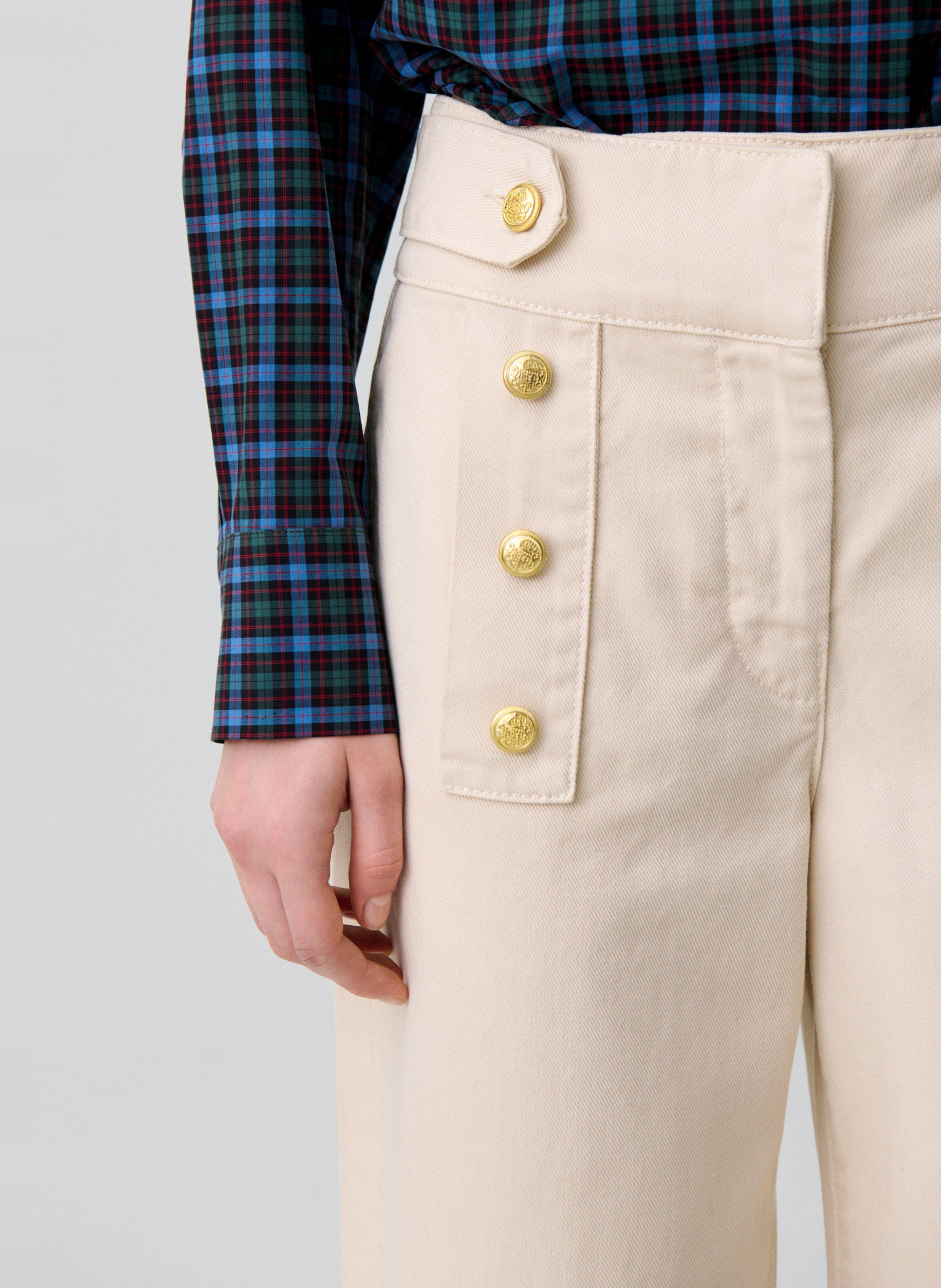 Jean large taille haute CLAUDIE PIERLOT Beige