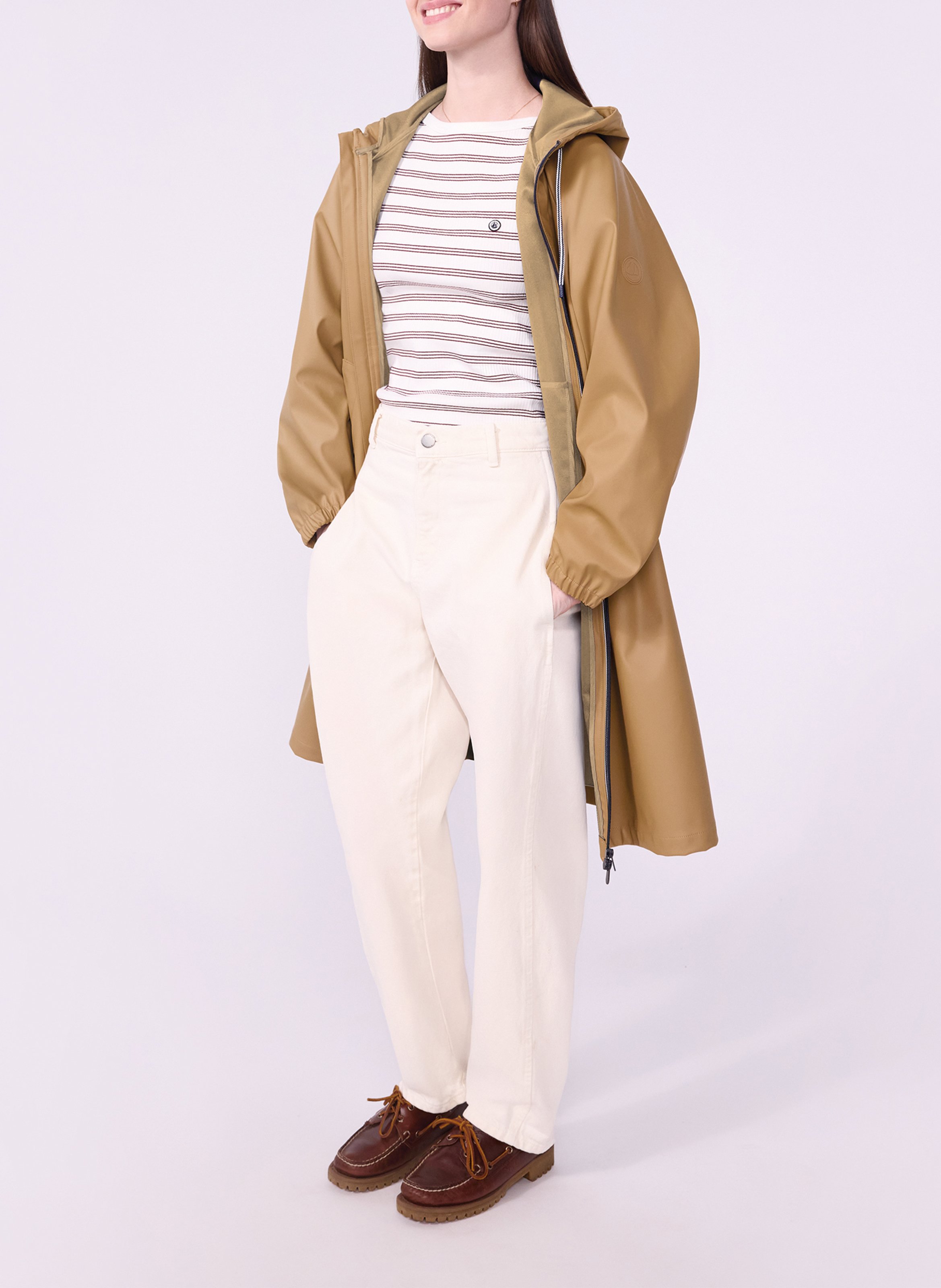Oversized hooded parka PETIT BATEAU Beige