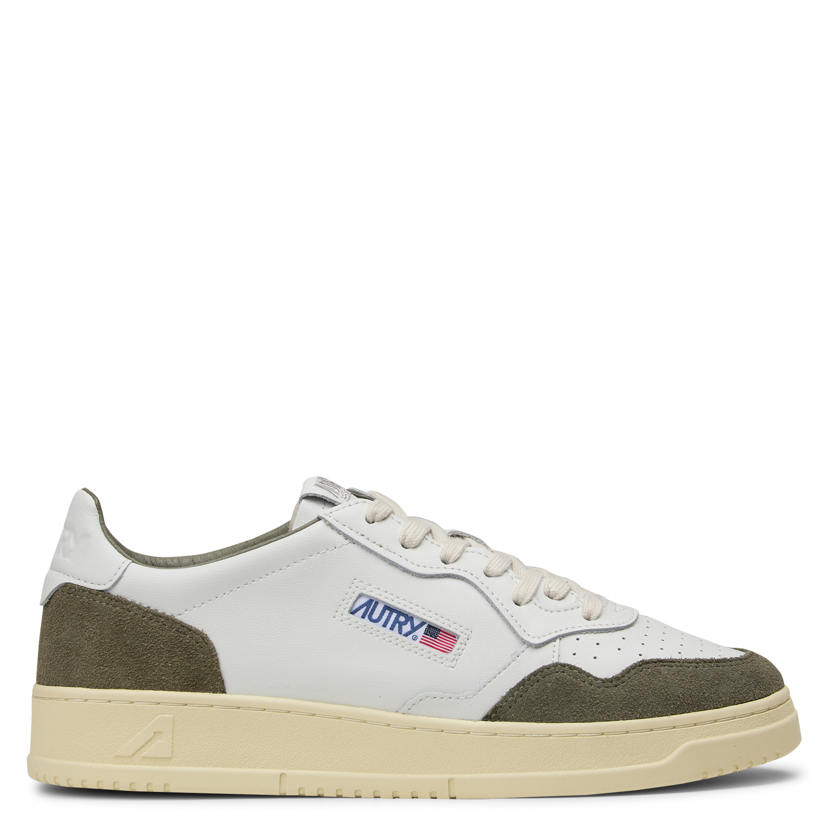 Niedrige Sneaker aus Leder-Mix AUTRY Grun