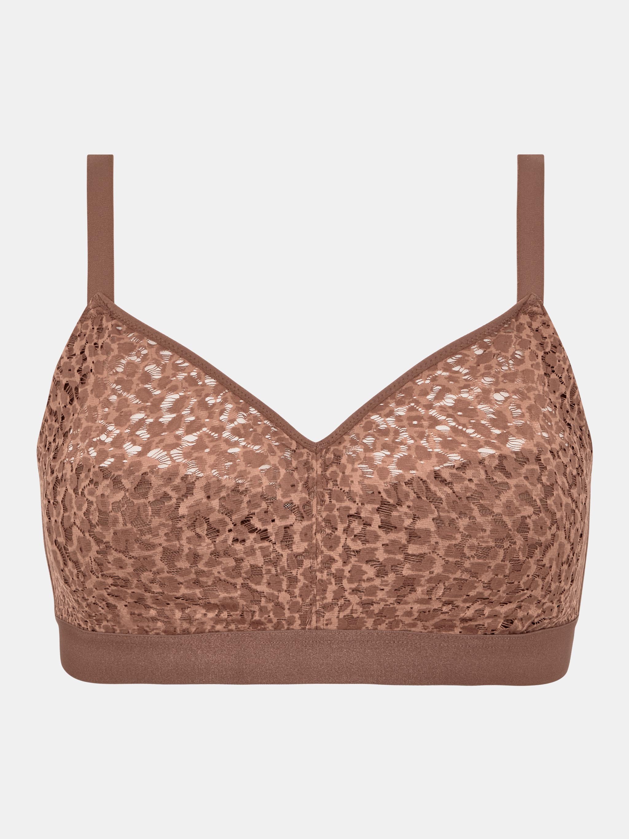 Non-wired support bra with cups CHANTELLE Brown