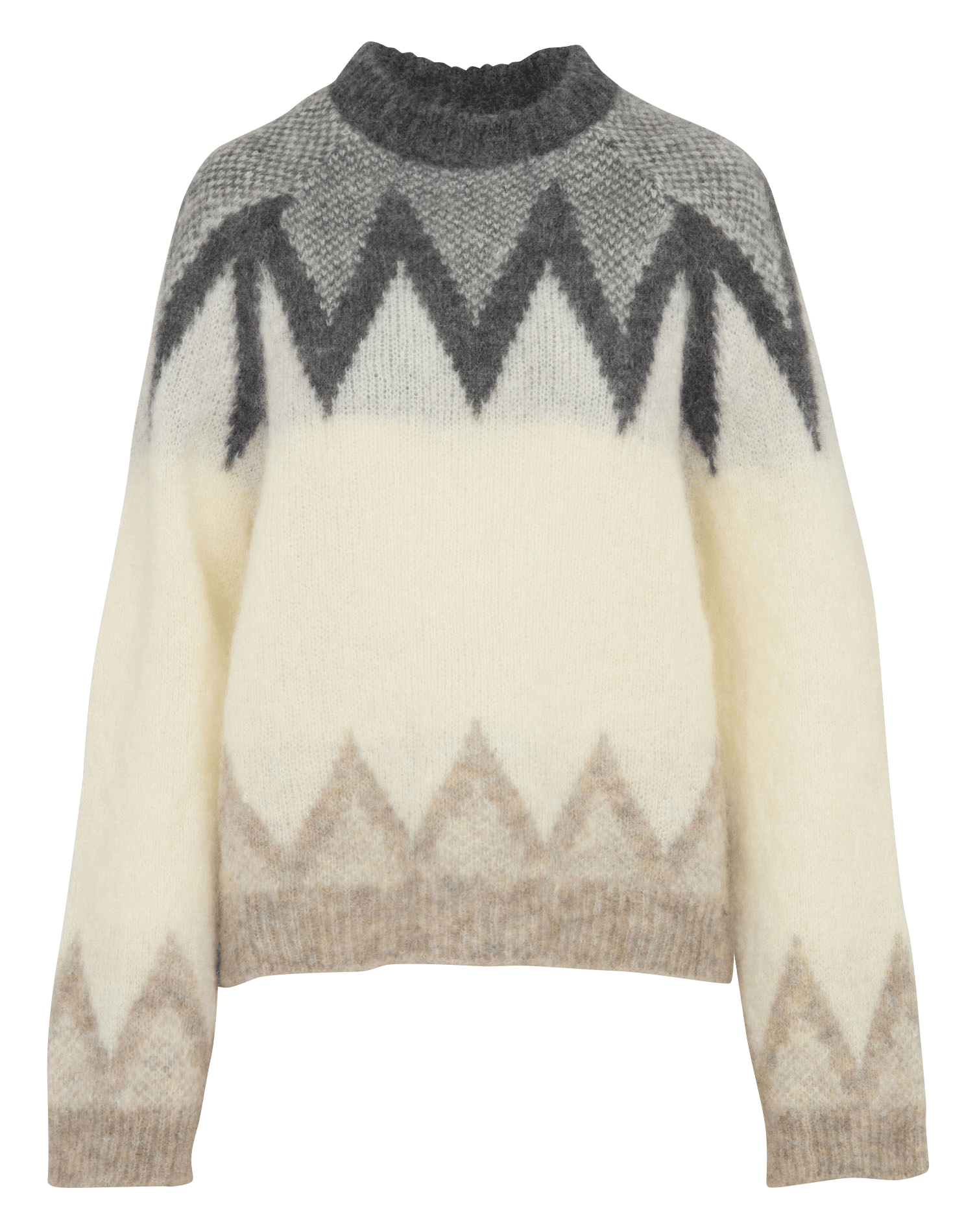 Trui van jacquard en mohairmix met ronde hals DES PETITS HAUTS Veelkleurig