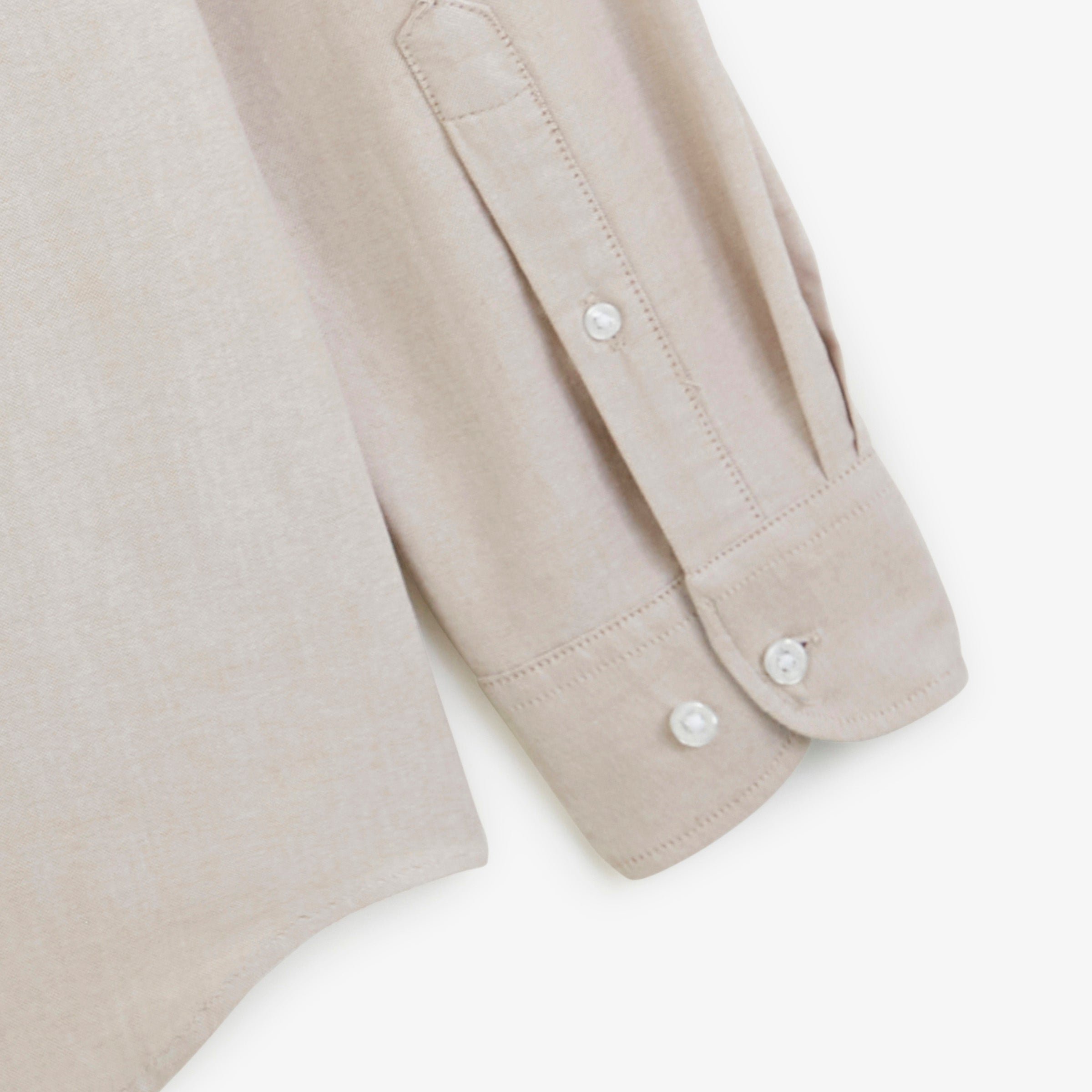 Oxford long-sleeve shirt with beige belt. SERGE BLANCO Beige