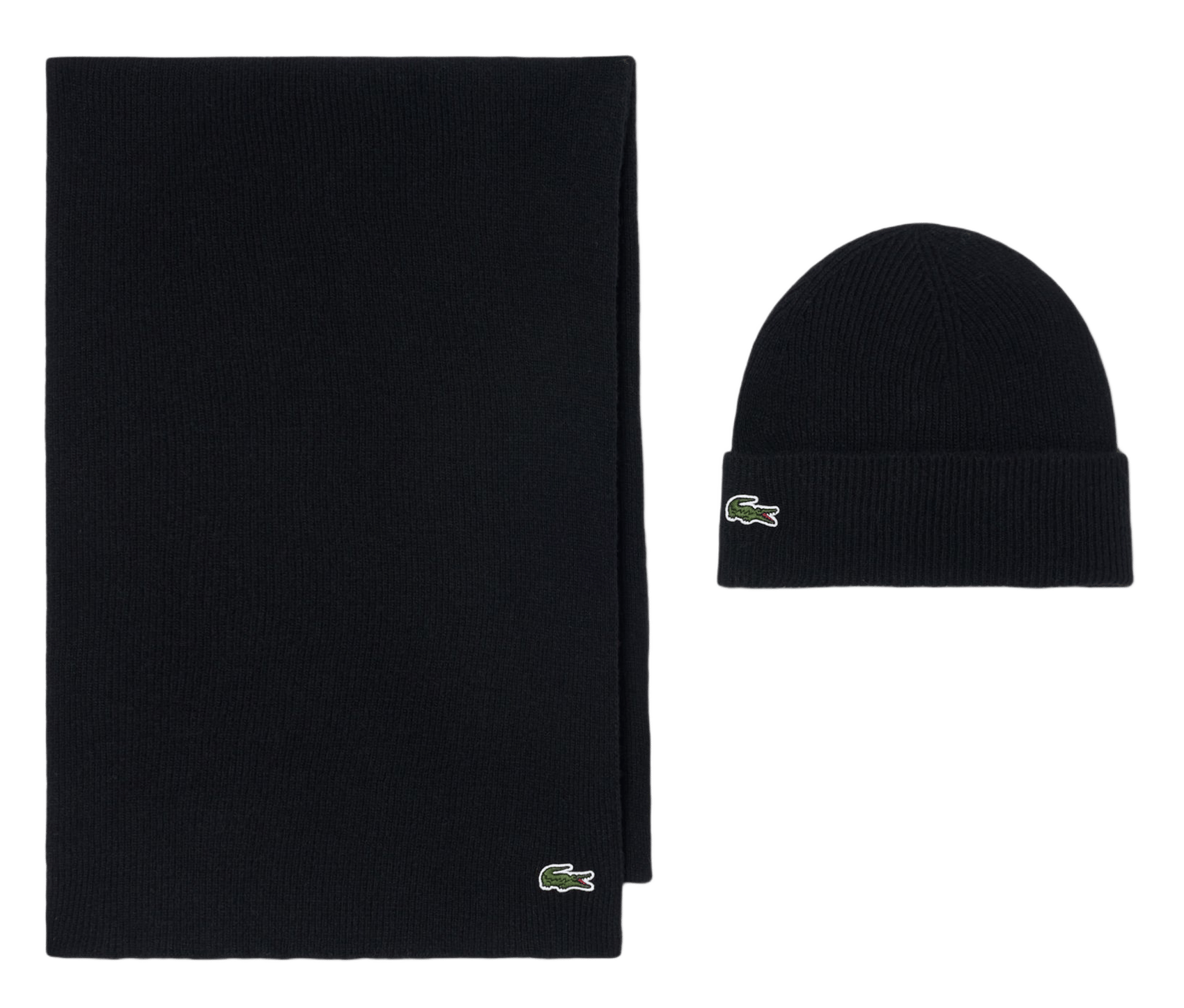 Set bonnet et écharpe en laine mélangée LACOSTE