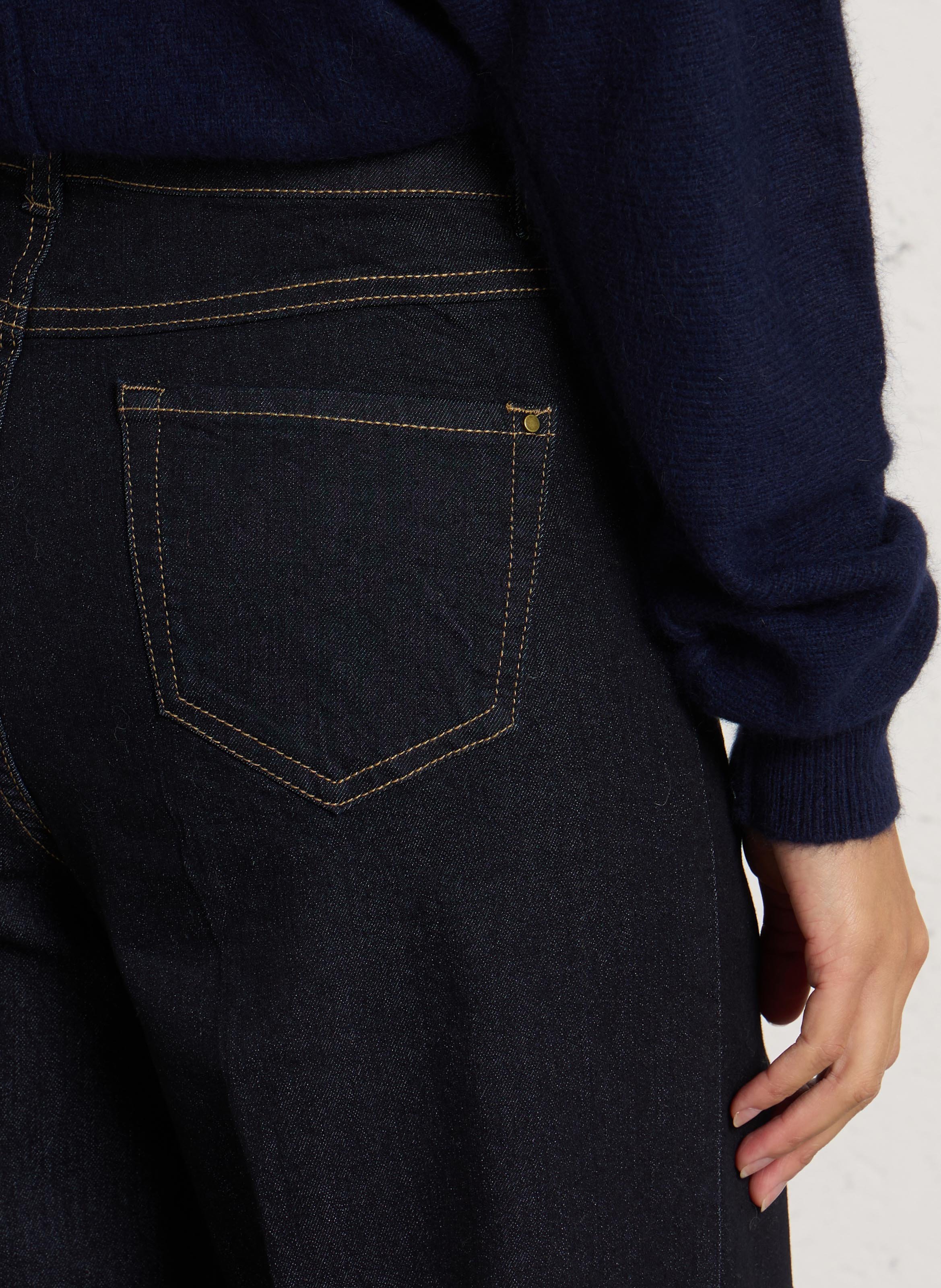 <p>Loose jeans, wide leg, length 34</p> MAISON 123 Blue