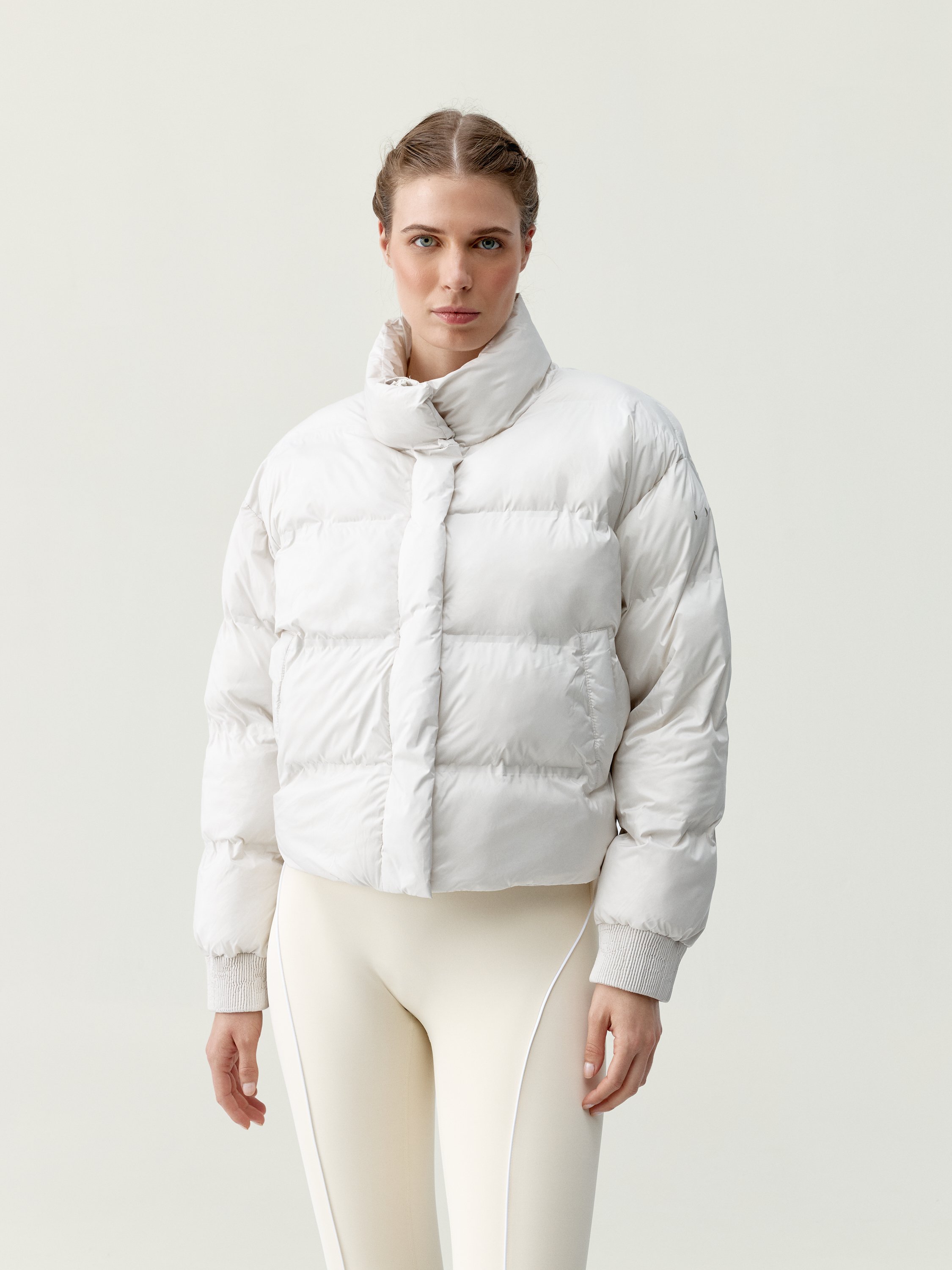 Women's sports jacket lynx zip closure BORN Beige