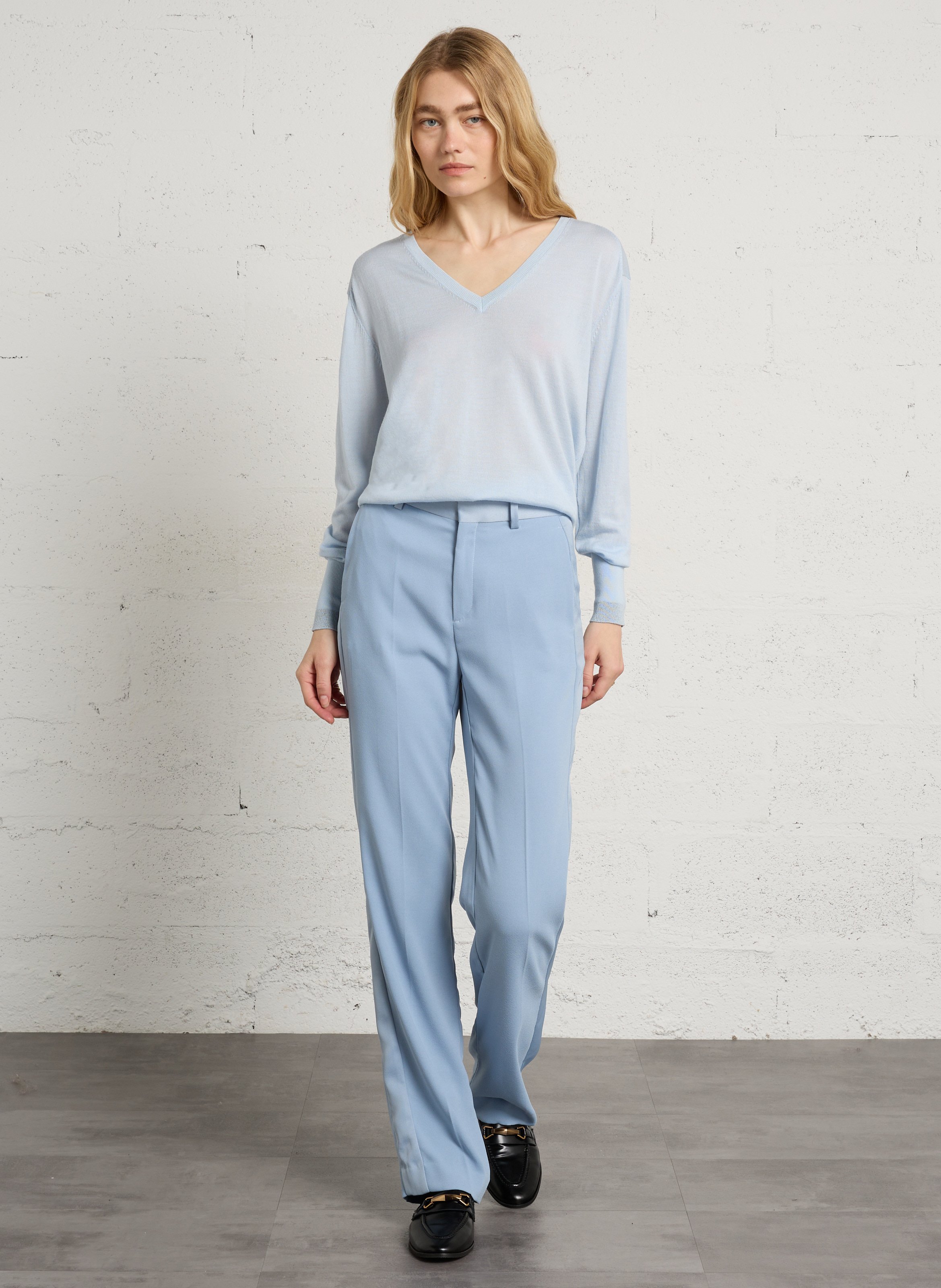 V-neck wool sweater IKKS Blue
