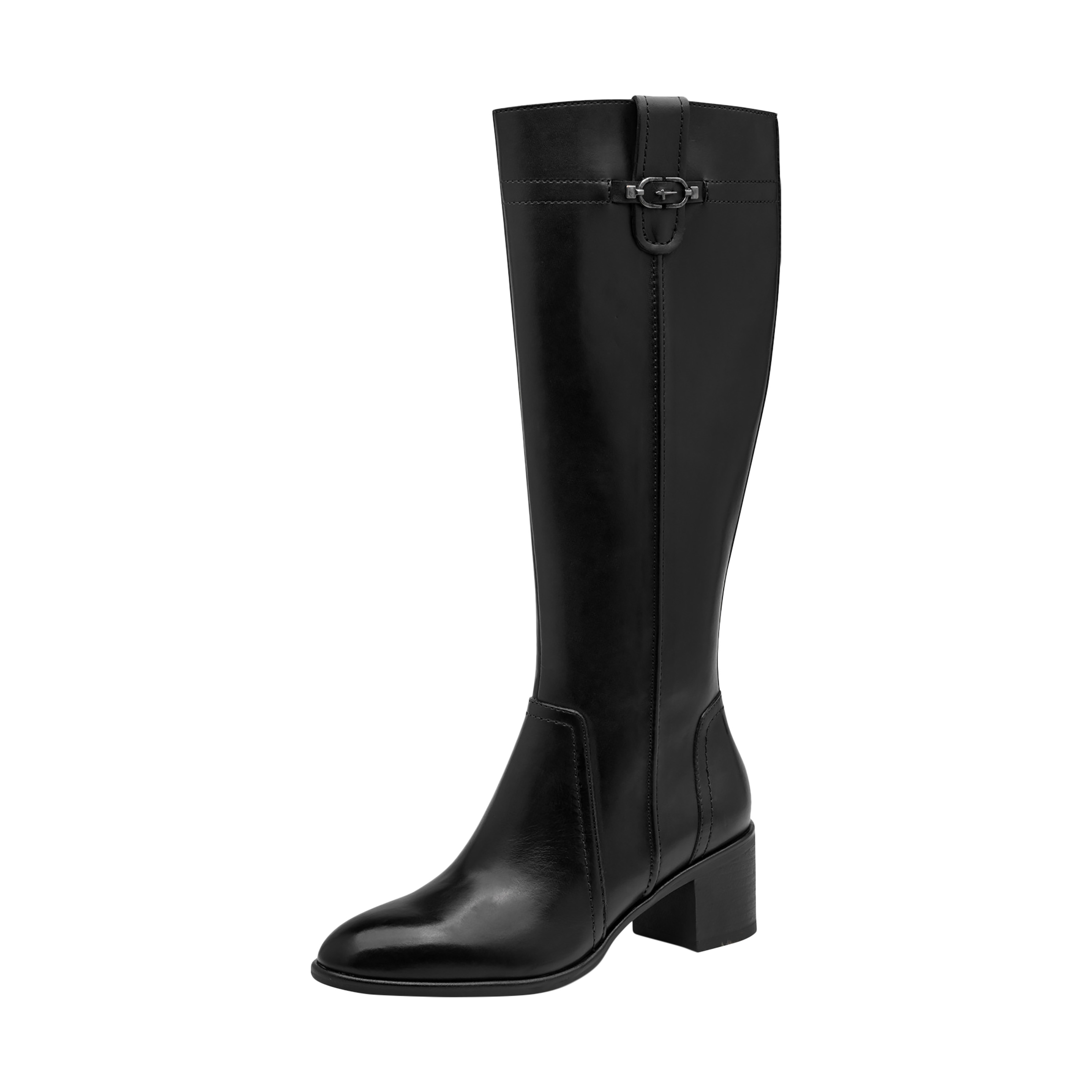 Leather heeled boot TAMARIS Black