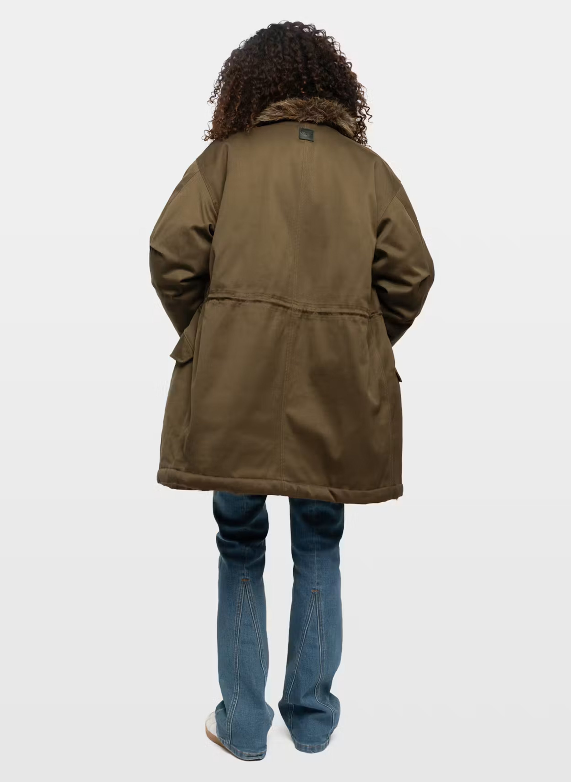 Effen mantel met opstaande kraag en knopen ZADIG&VOLTAIRE Groen