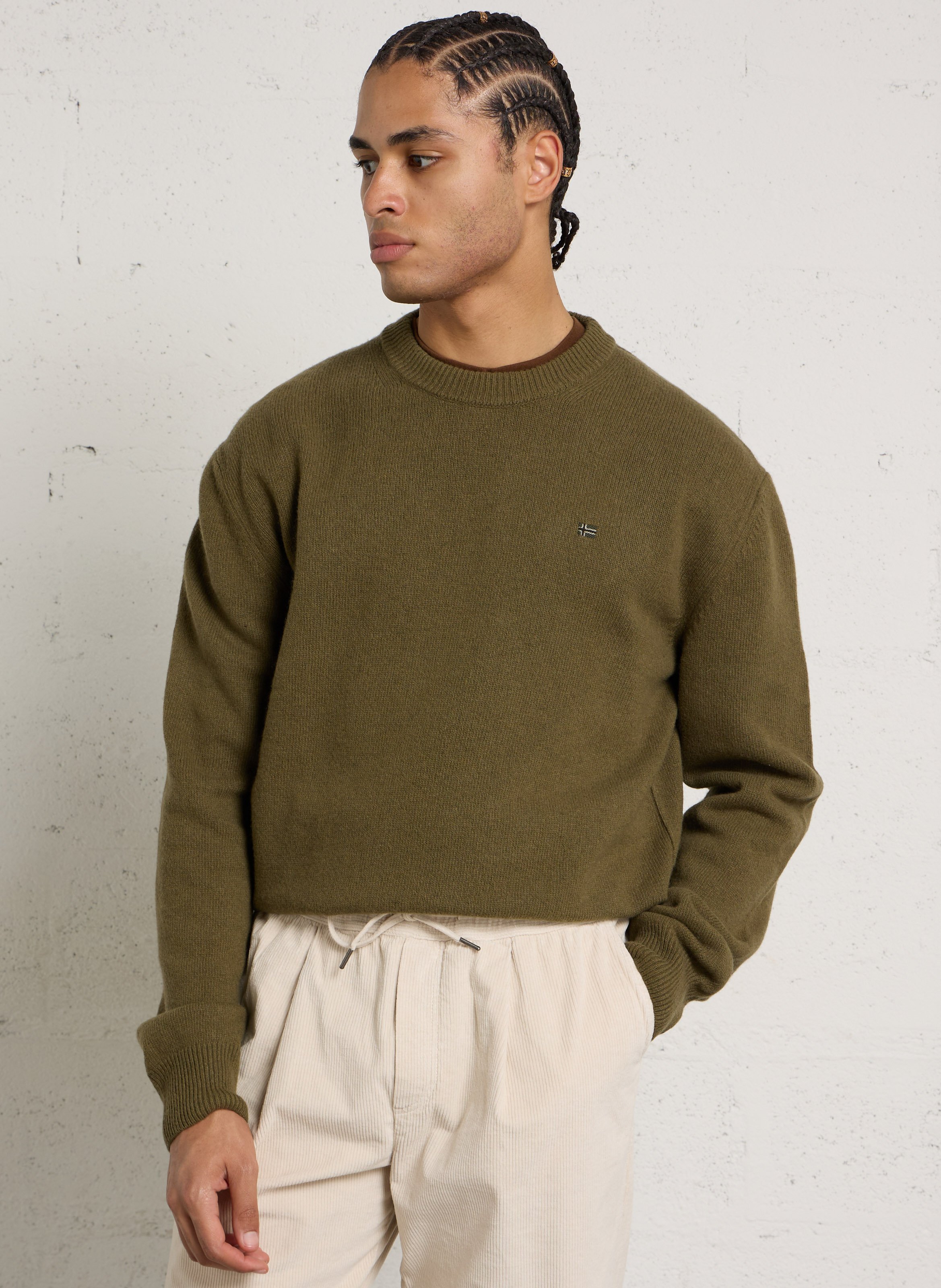 Pull droit en laine mélangée NAPAPIJRI