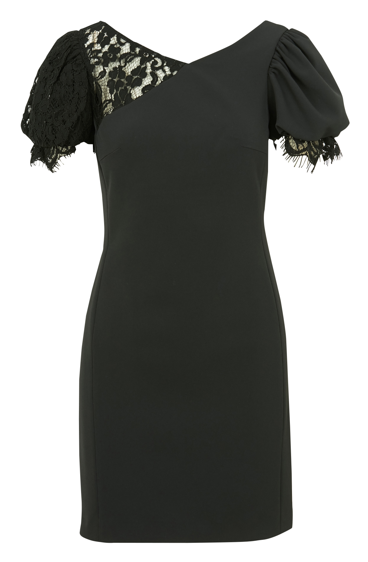 Short V-neck dress PINKO Black