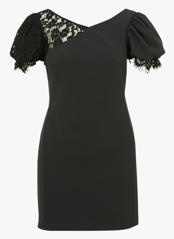 Short V-neck Dress Black Pinko - Women - 100145A0HL-Z99-BLACK 