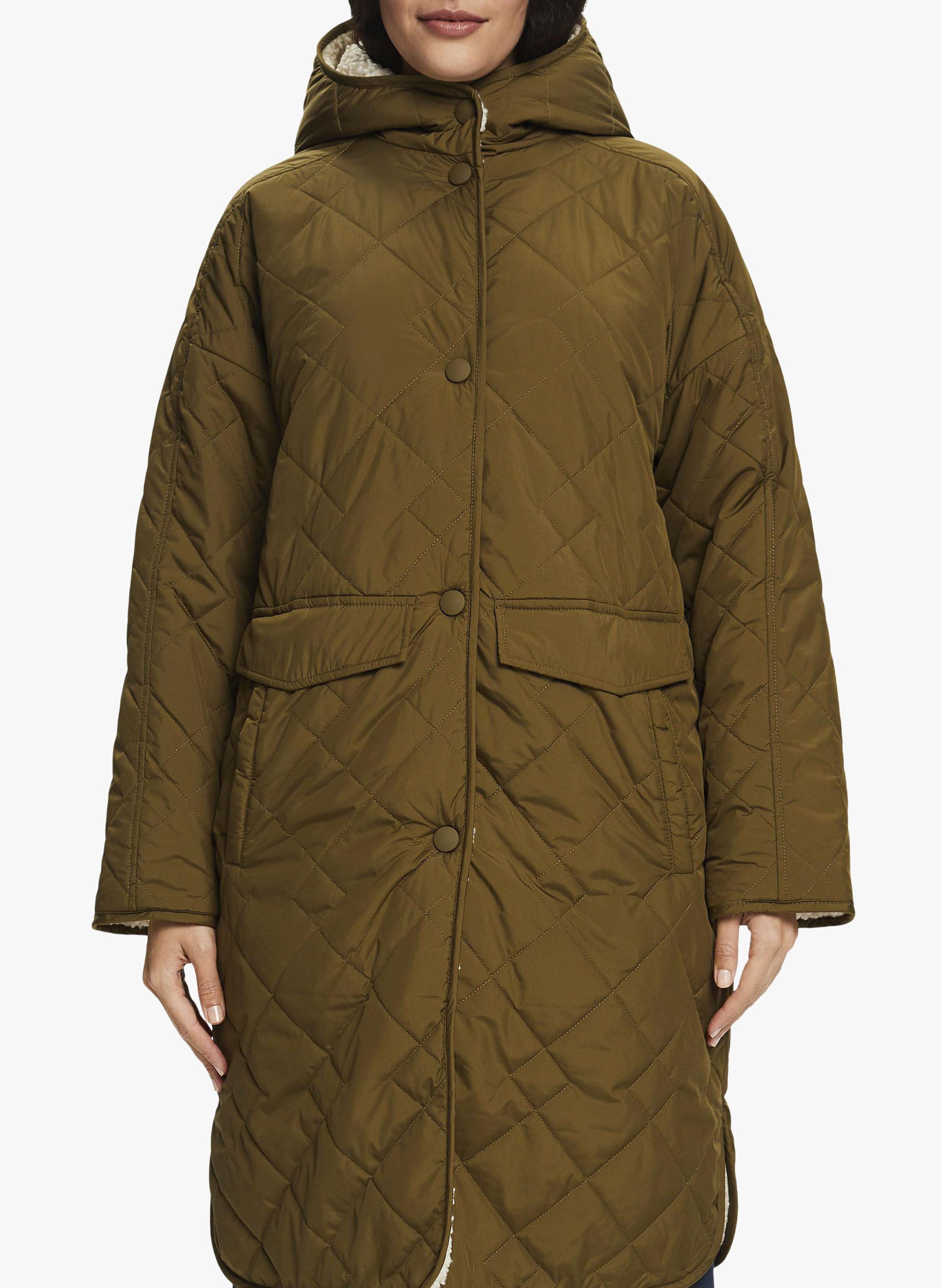 Manteau matelass capuche Kaki