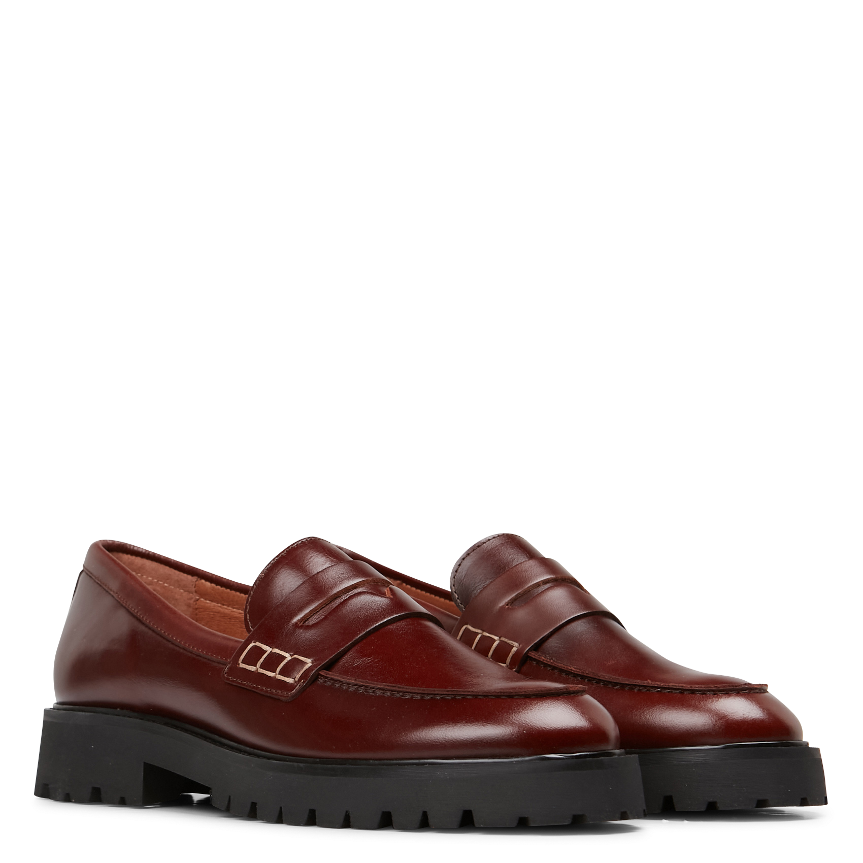 Leather loafers SESSUN Brown