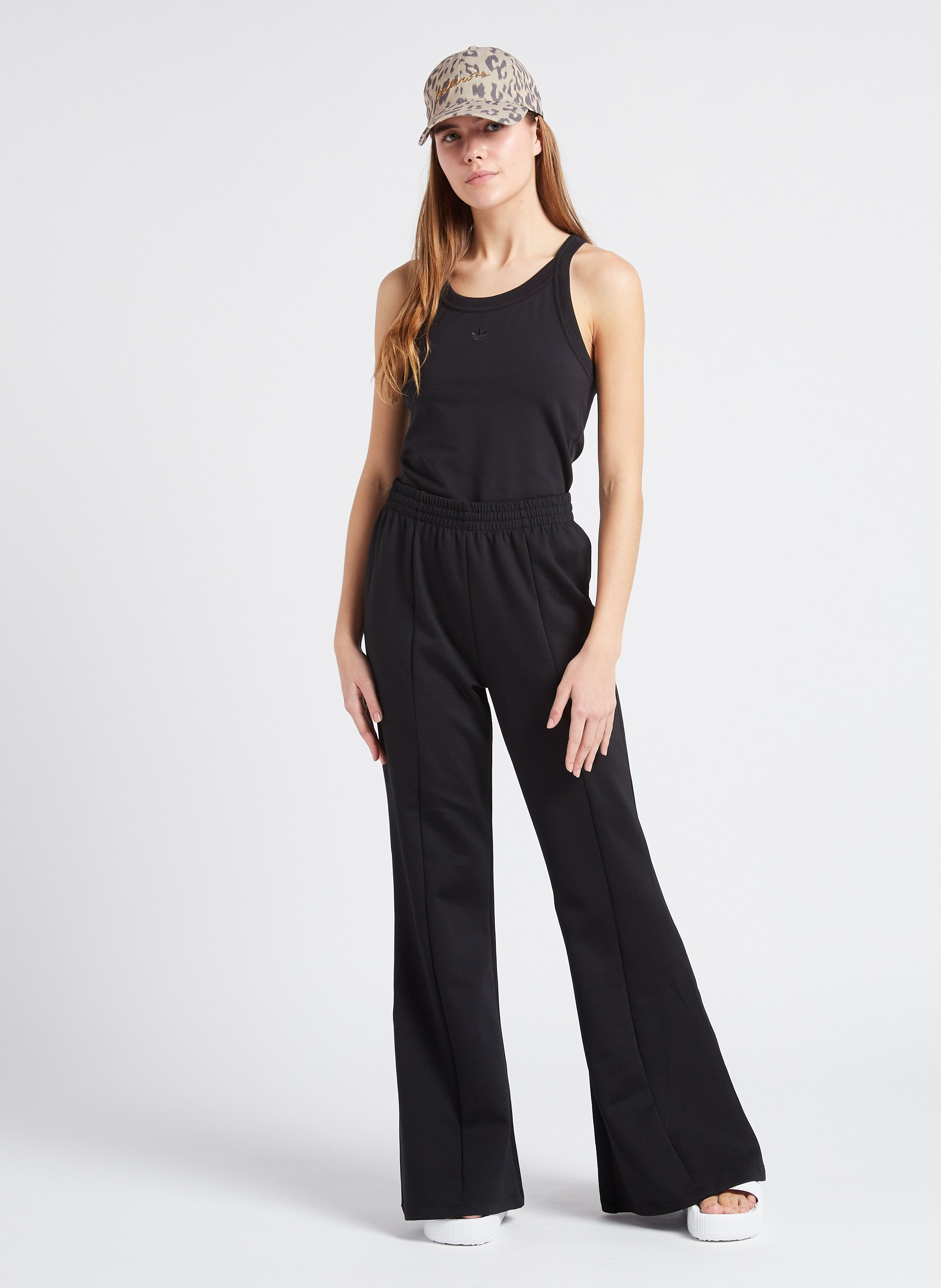 Recht singlet van katoenmix met ronde hals ADIDAS Zwart