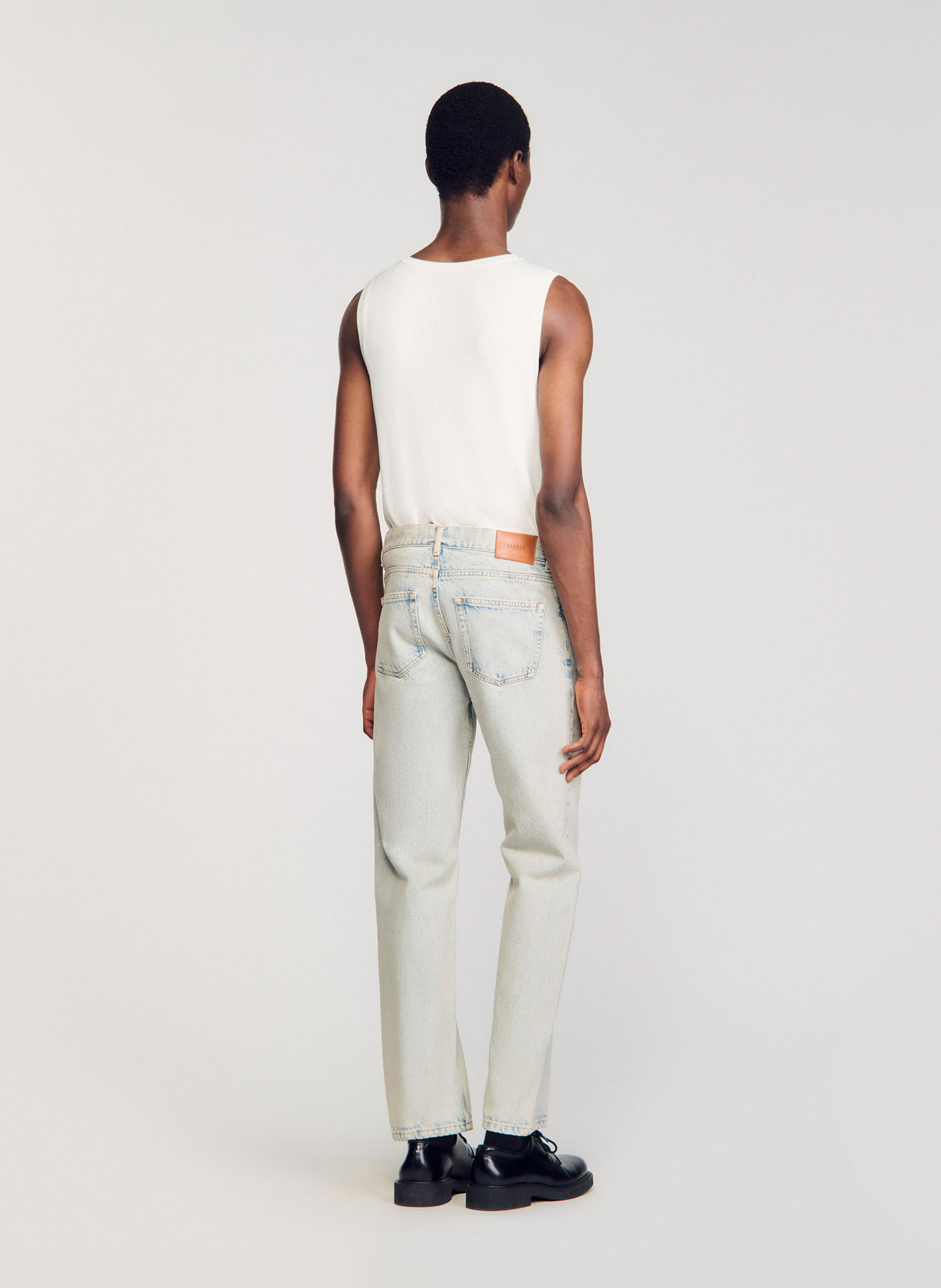 Cotton straight jeans SANDRO Blue
