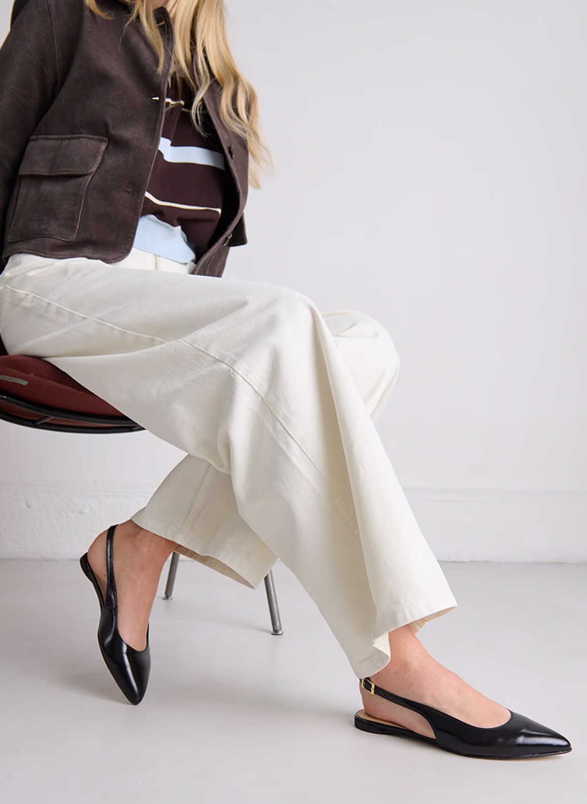 Ballerines en cuir JONAK Noir