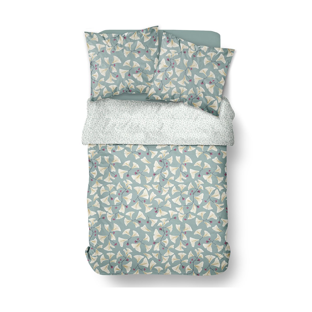 Printed cotton bed set TODAY LINGE DE MAISON Green