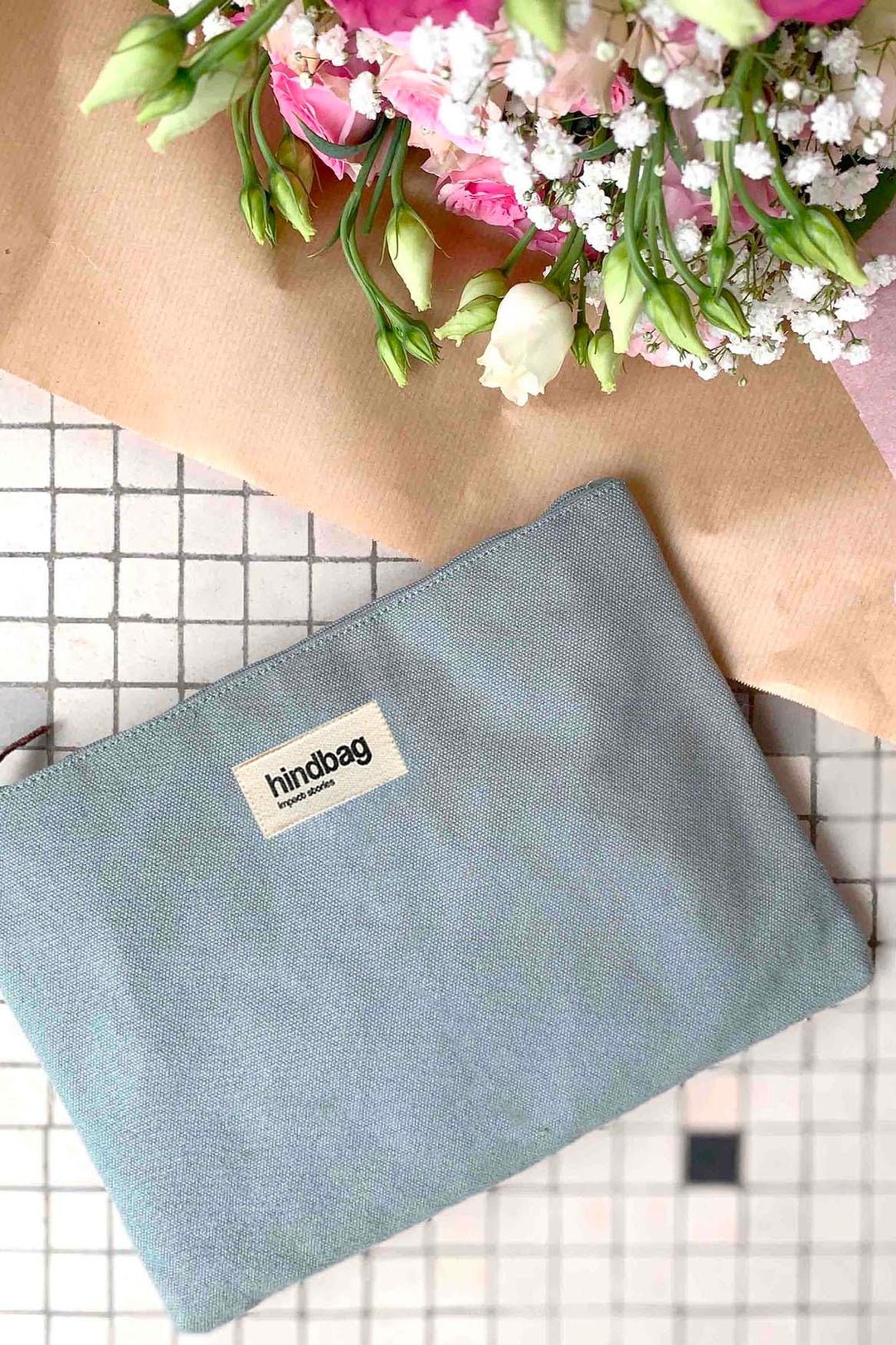 Cotton clutch bag HINDBAG Green