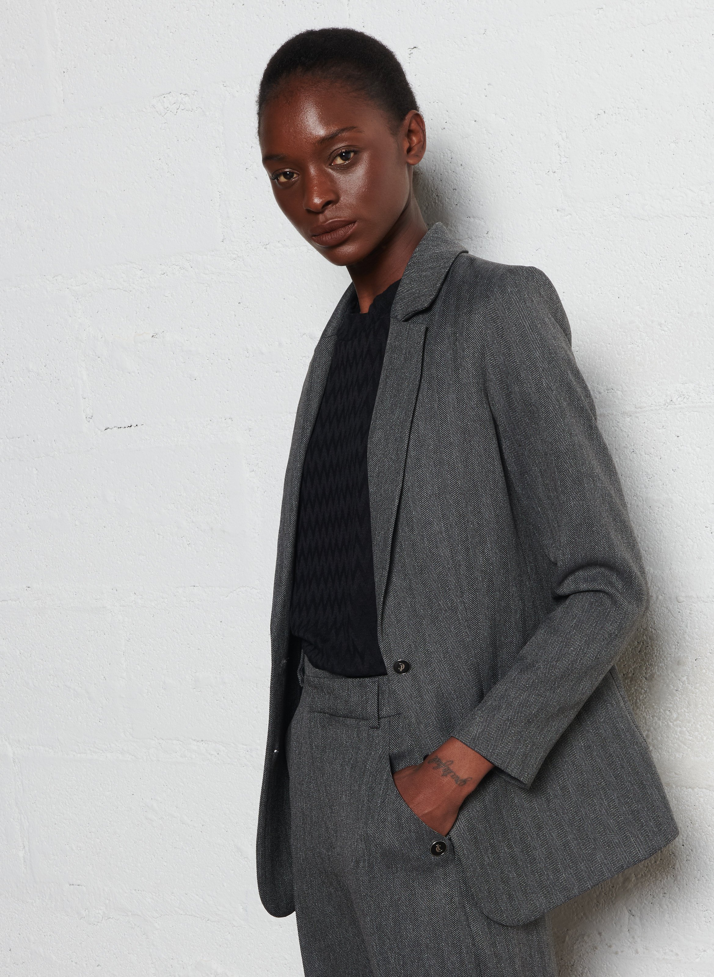 Dala suit jacket I CODE Grey