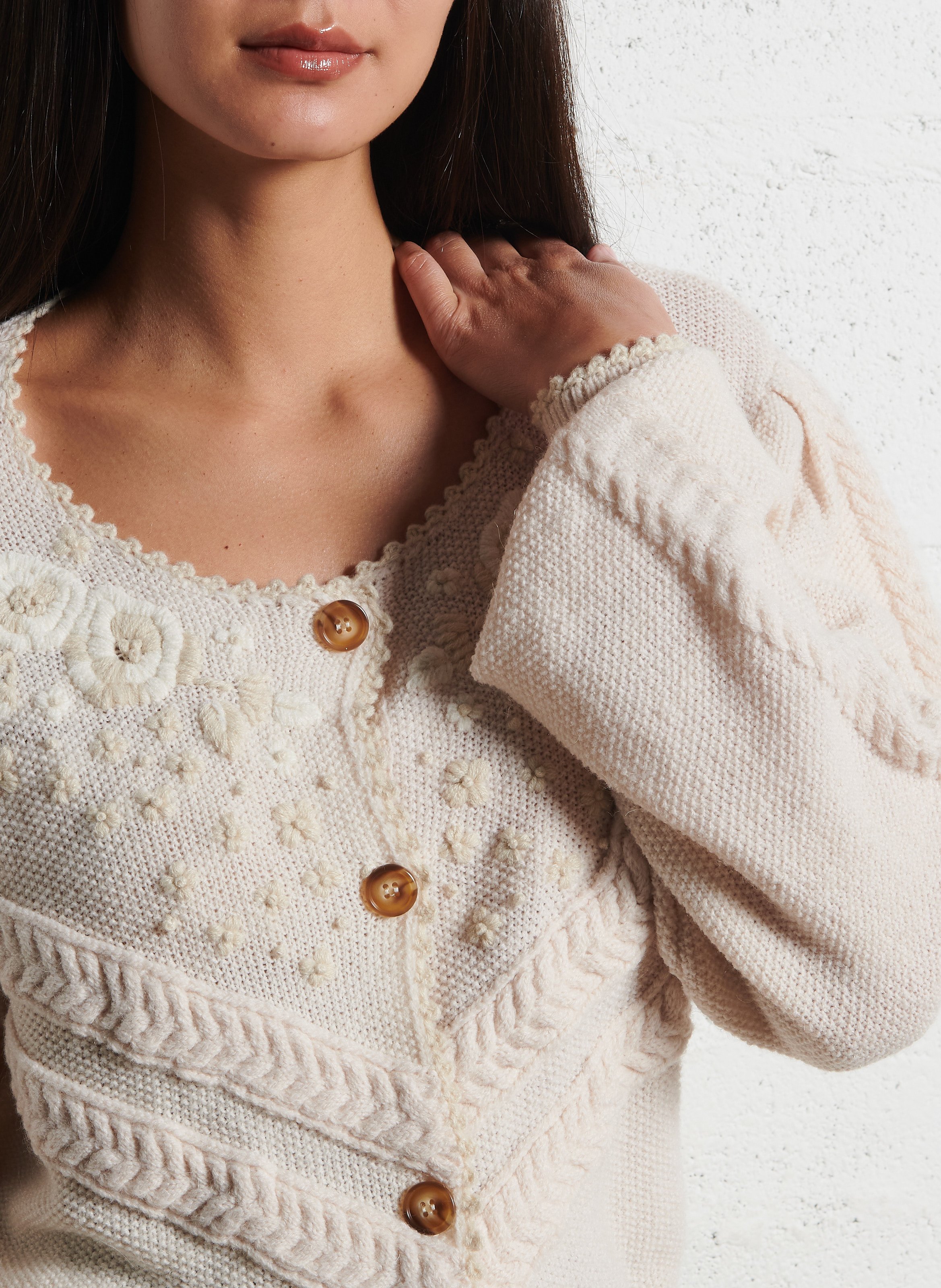 Round-neck cardigan LOUISE MISHA Beige