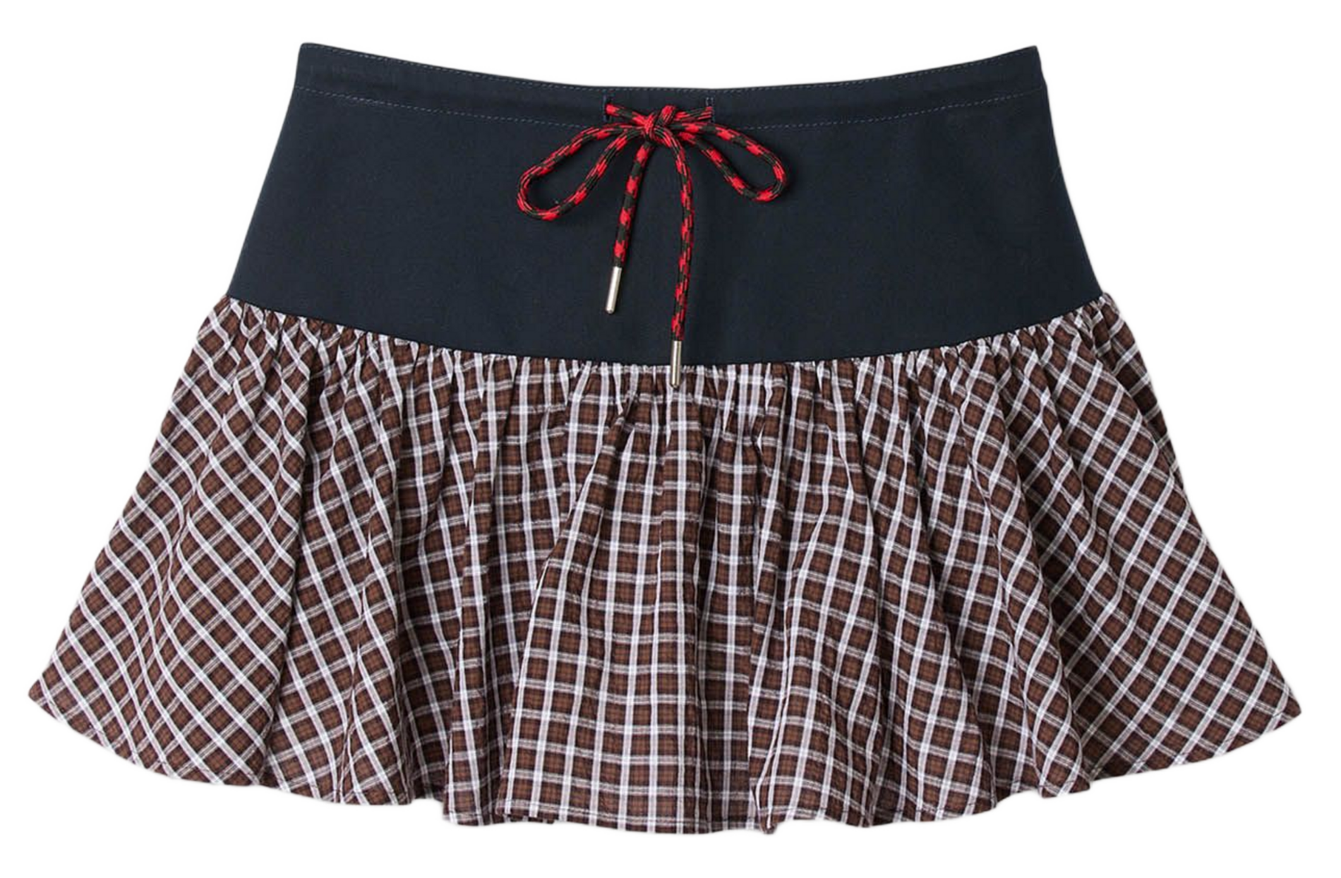 Jupe short évasée à motifs SANDRO Marron