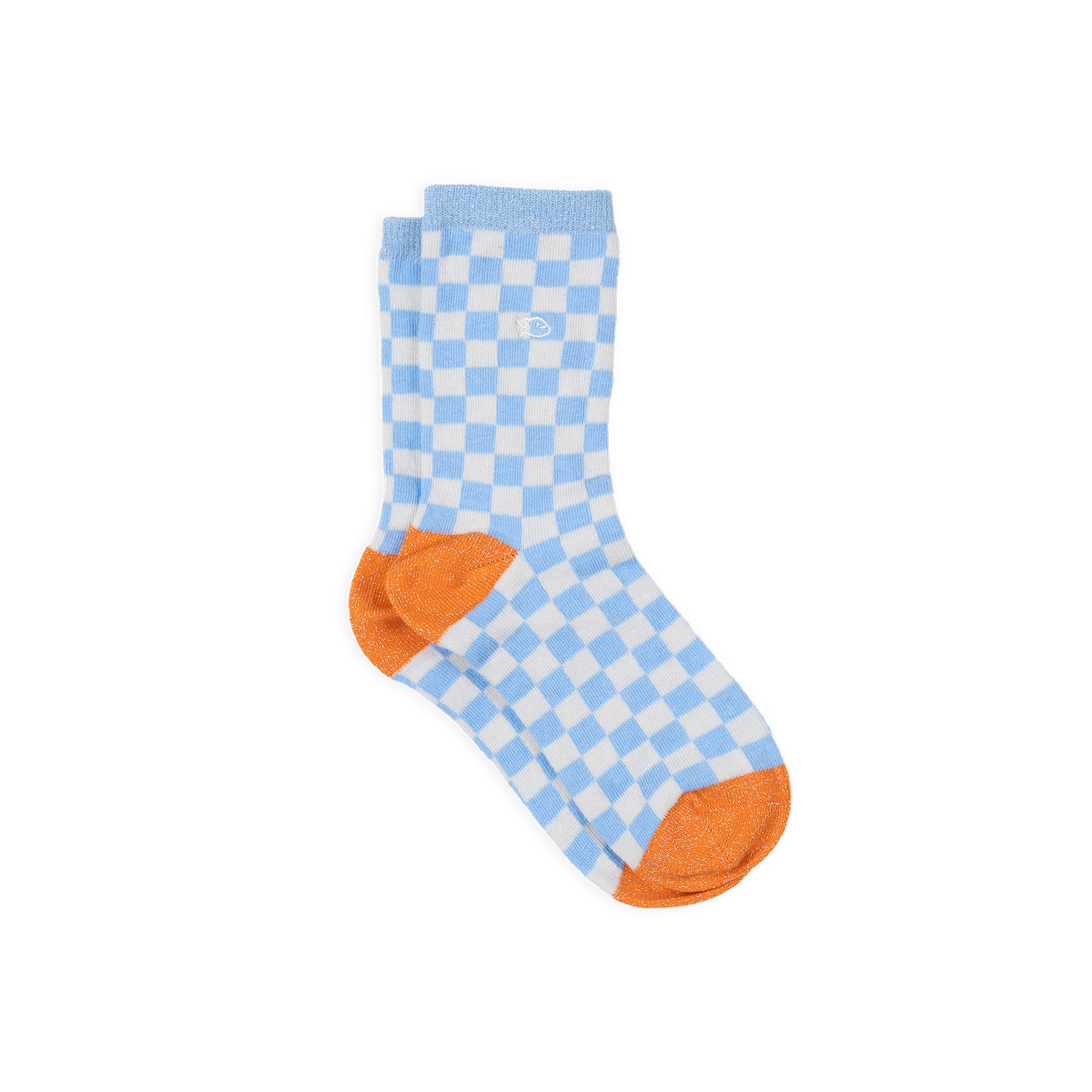 Checked combed cotton socks BILLYBELT Blue