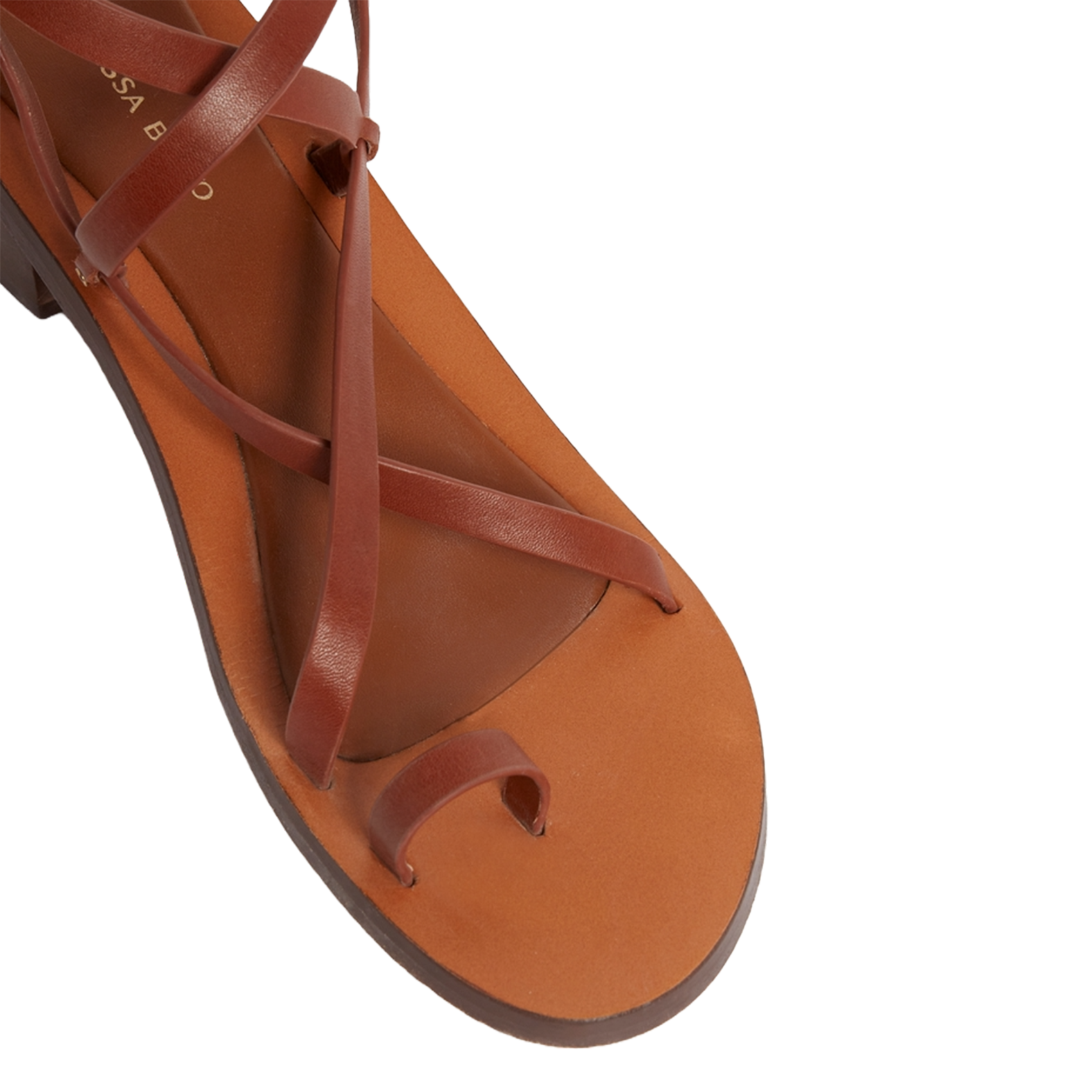 Sandales à brides en cuir  VANESSA BRUNO Marron