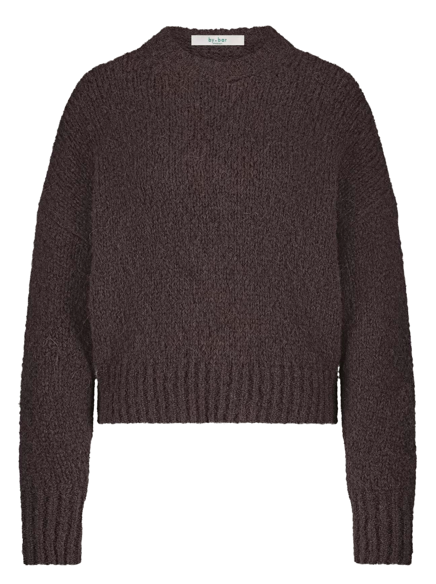 Rechte trui van gemengde wol BY BAR Bruin